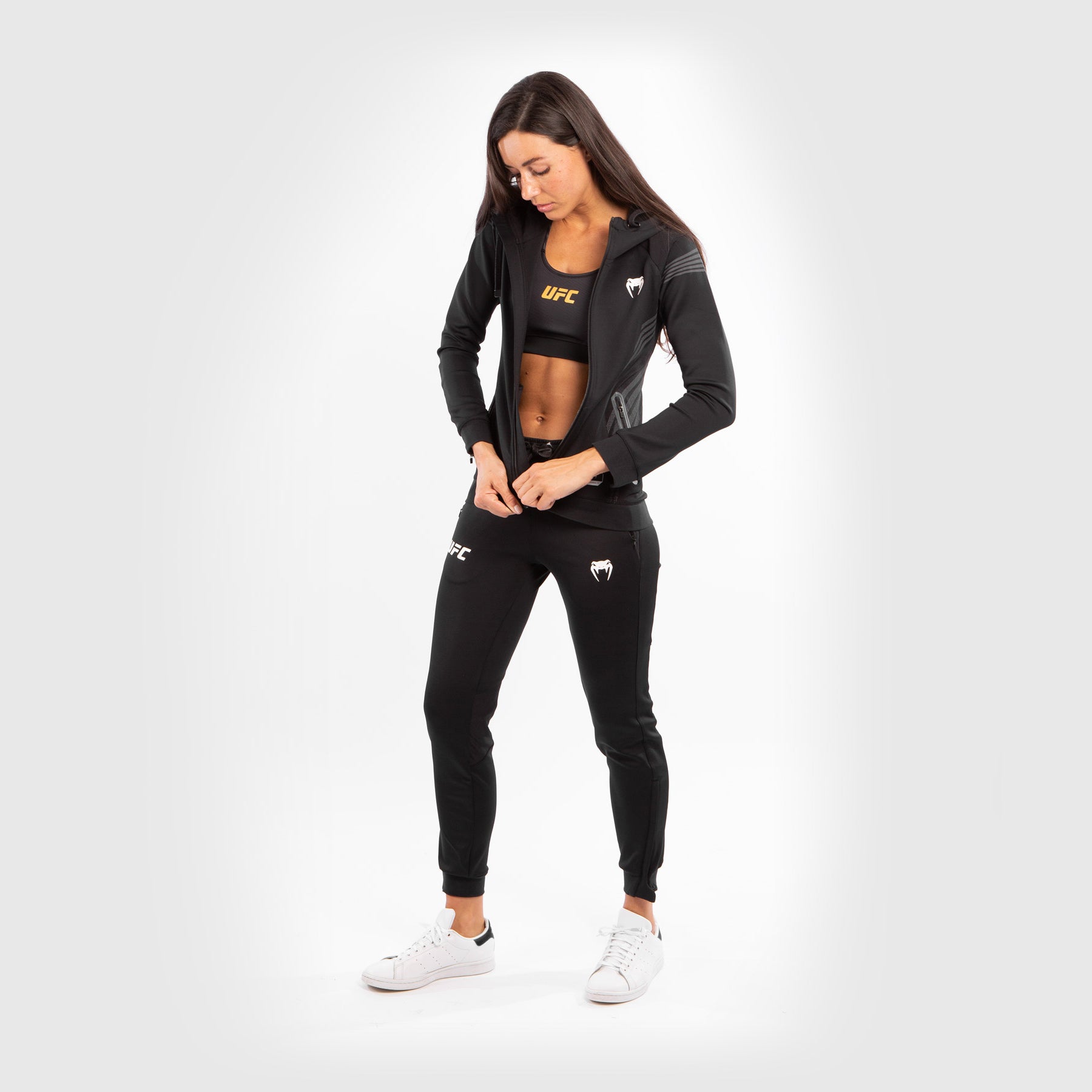 Sweatshirt à Capuche Femme Personnalisé UFC Venum Authentic Fight Night - Noir - product-type_Vestes