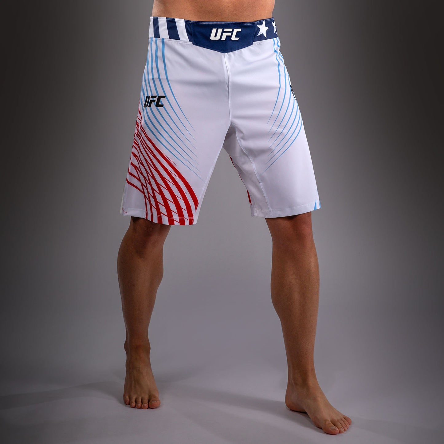 UFC Freedom 250 by Venum Authentic Fight Night Short de combat Personnalisé coupe longue pour homme - Blanc - product-type_Shorts de MMA
