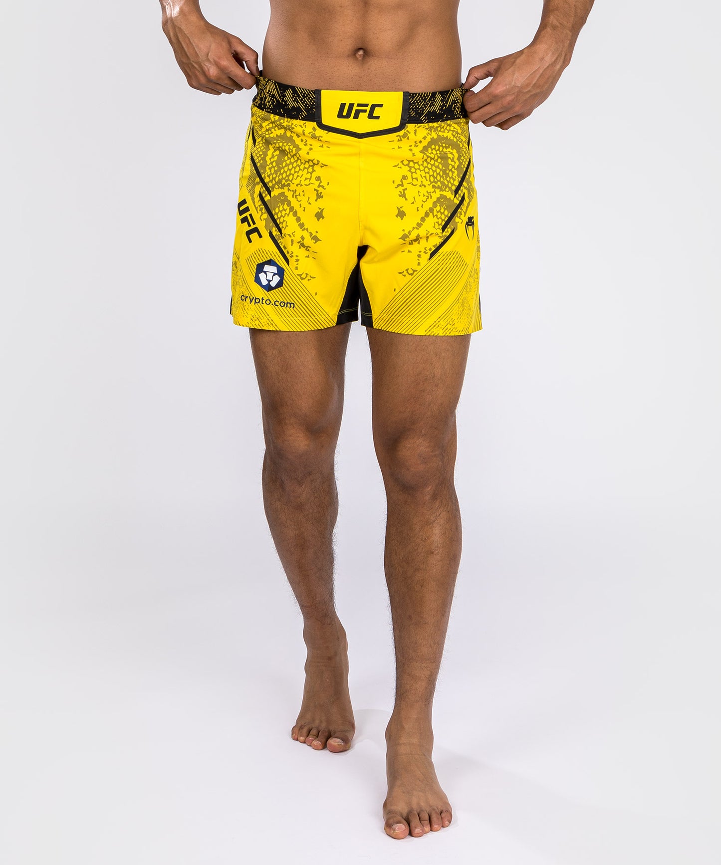 Short de combat personnalisé Coupe courte pour Hommes UFC Adrenaline by Venum Authentic Fight Night – Jaune - Shorts de MMA