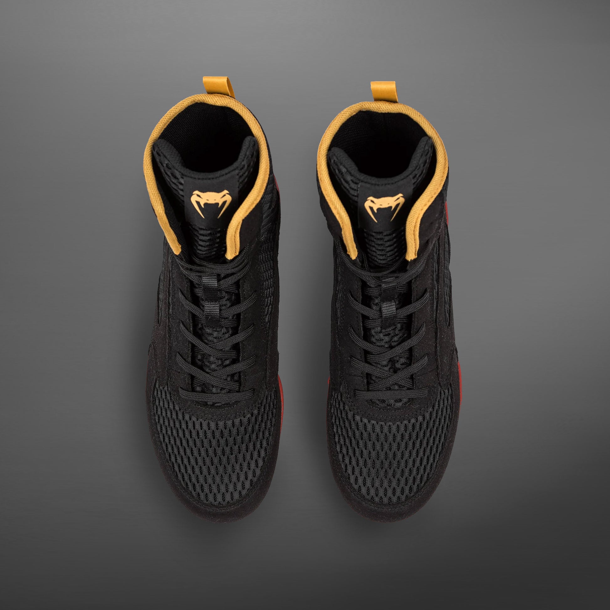 Chaussures de boxe Venum Contender - Noir/Or/Rouge - product-type_Chaussures de boxe