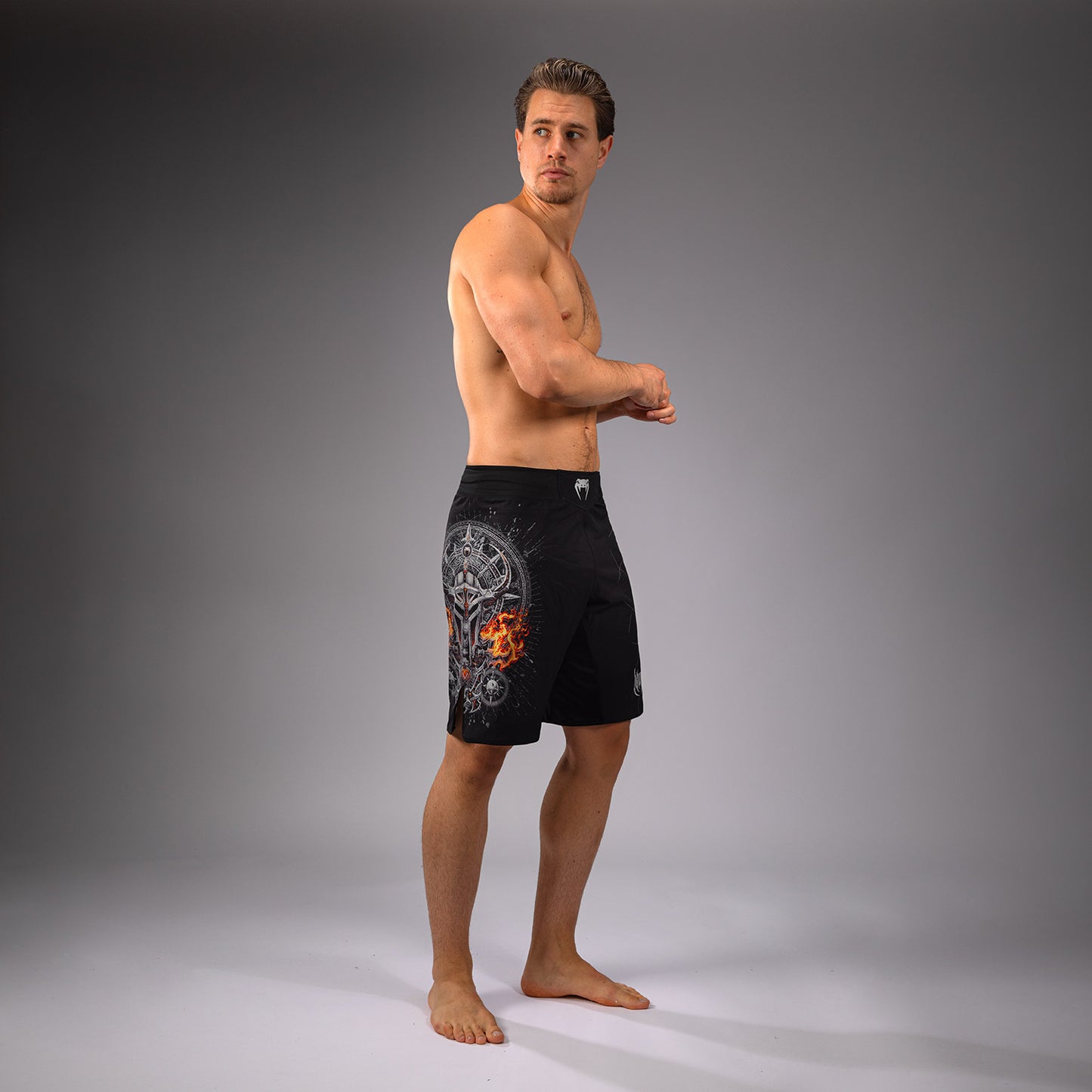 Short de combat Venum Gladiator 5.0 - Noir/Argent - product-type_Shorts de MMA