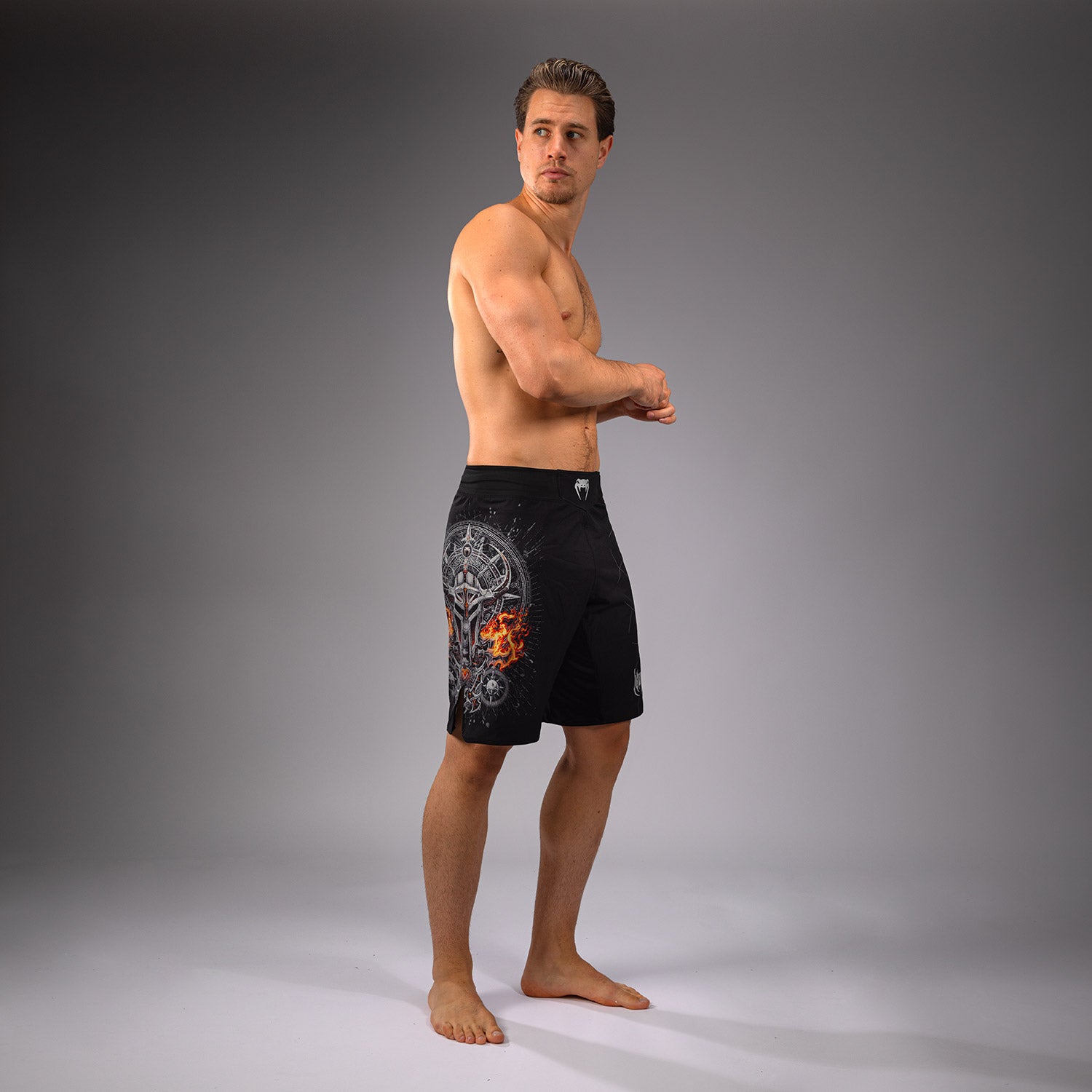 Short de combat Venum Gladiator 5.0 - Noir/Argent - product-type_Shorts de MMA