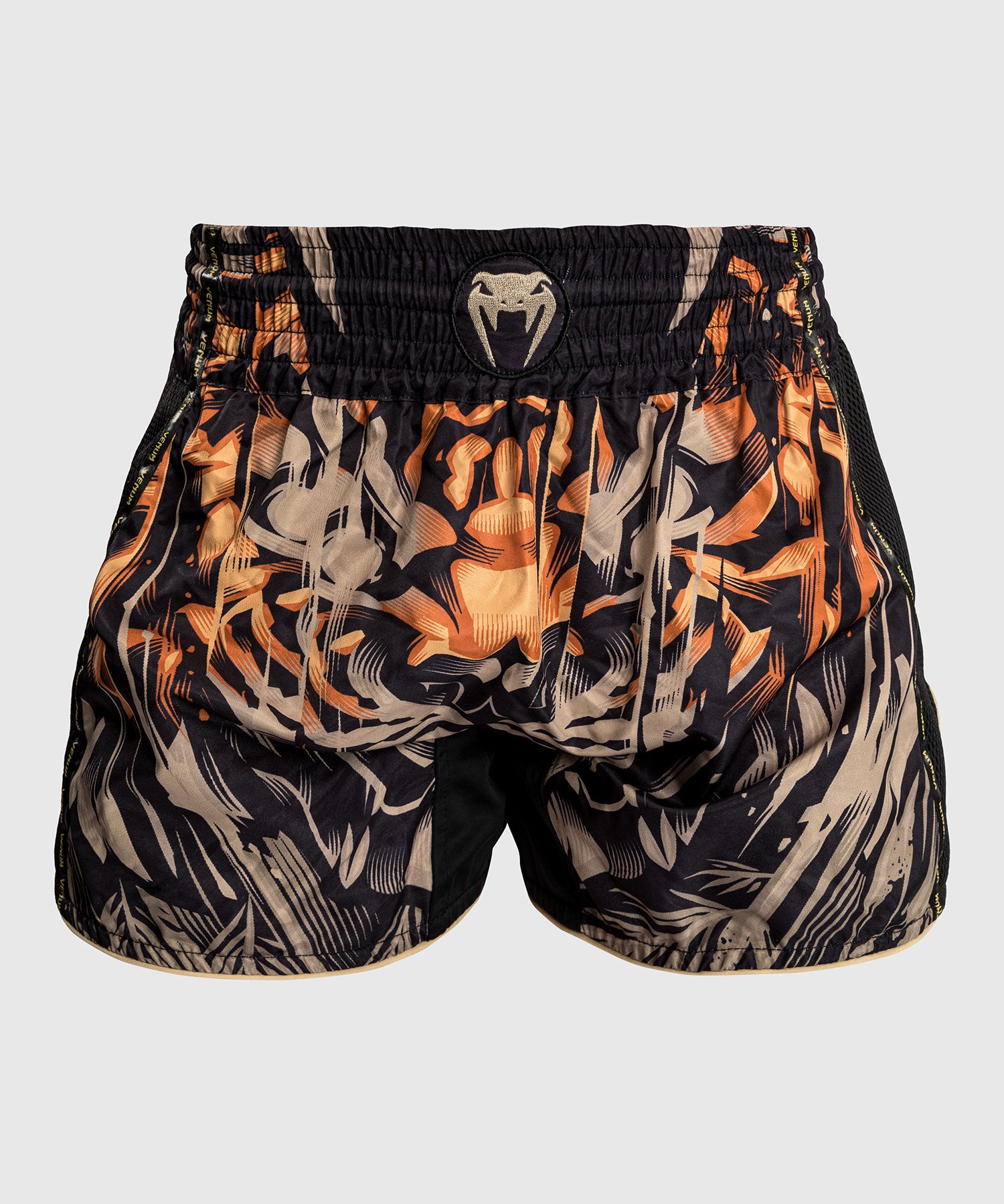 Short Muay Thai Venum Tiger pour Hommes - Noir/Orange Néon - product-type_Shorts de Muay Thai