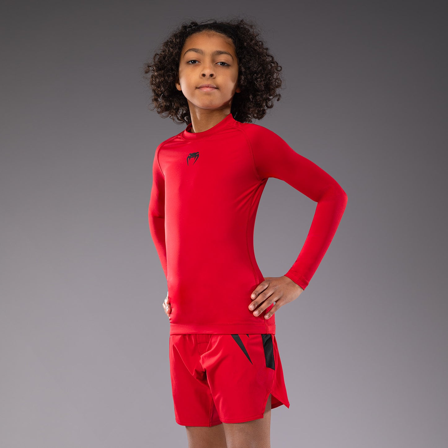 Rashguards Manches Longues pour Enfants Venum Contender - Rouge Cerise - product-type_T-Shirts de Compression