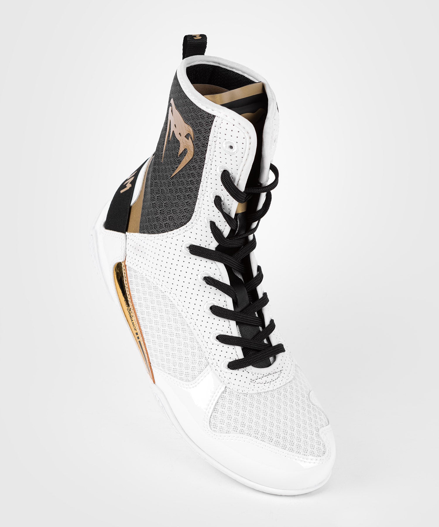Chaussure de Boxe Venum Elite - Blanc/Noir/Or - product-type_Chaussures de boxe