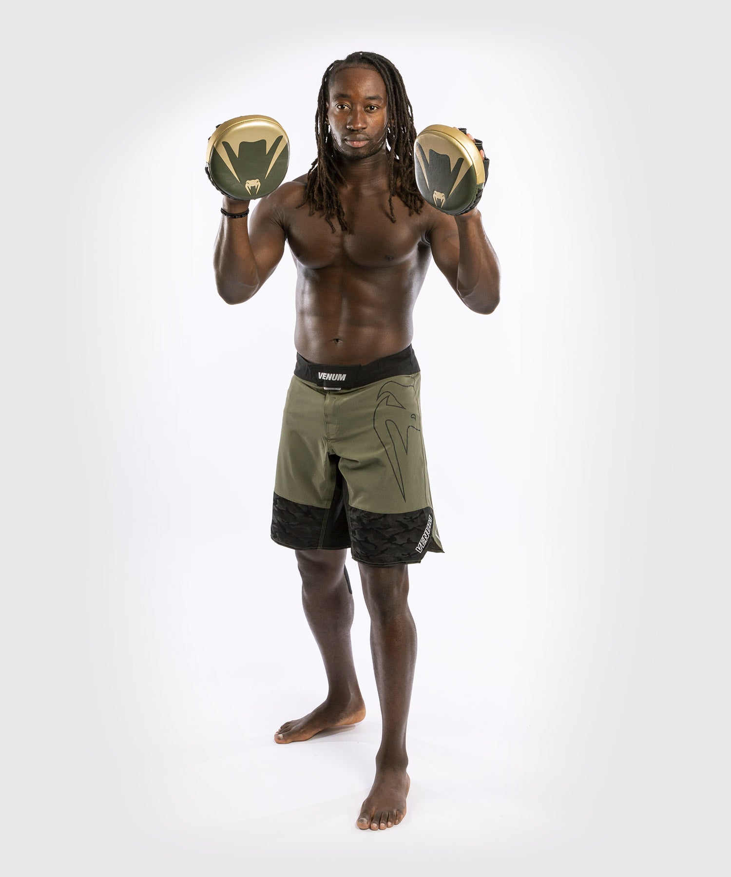 Mini Pattes d'Ours Incurvées Venum Pro Boxing (Par Paire) - Kaki/Doré - product-type_Petits Paos