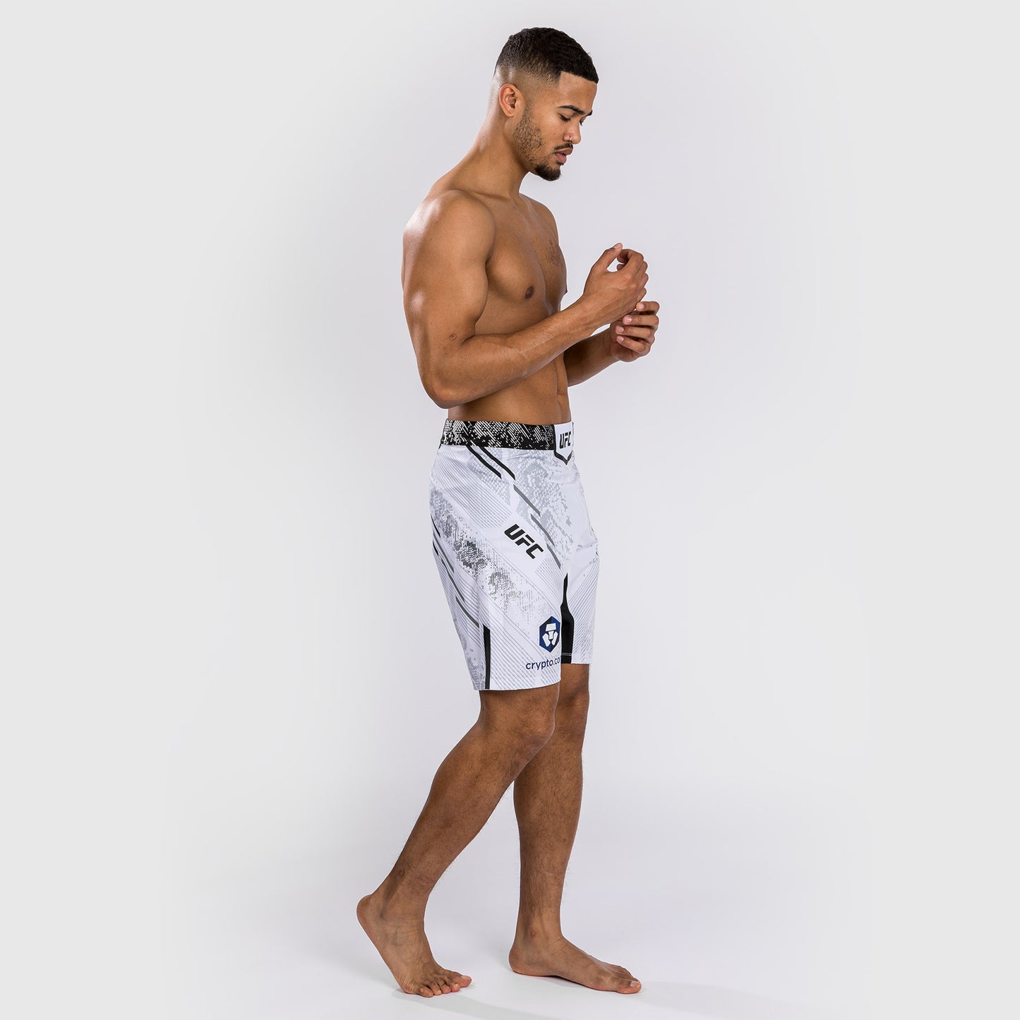 Short de combat personnalisé Coupe longue pour Hommes UFC Adrenaline by Venum Authentic Fight Night – Blanc - product-type_Shorts de MMA