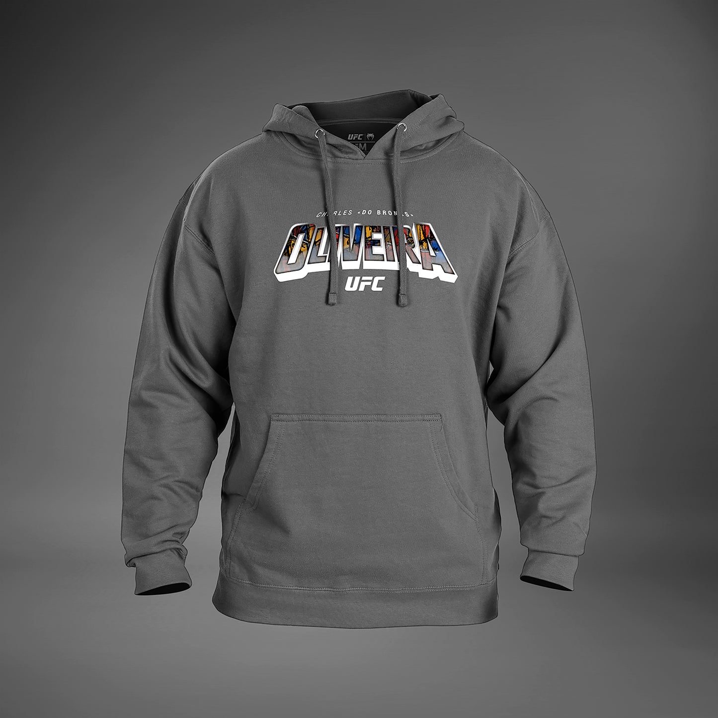 Sweatshirt à capuche pour Hommes UFC Unrivaled by Venum Charles Oliveira - Gris Mélangé - product-type_Sweatshirts