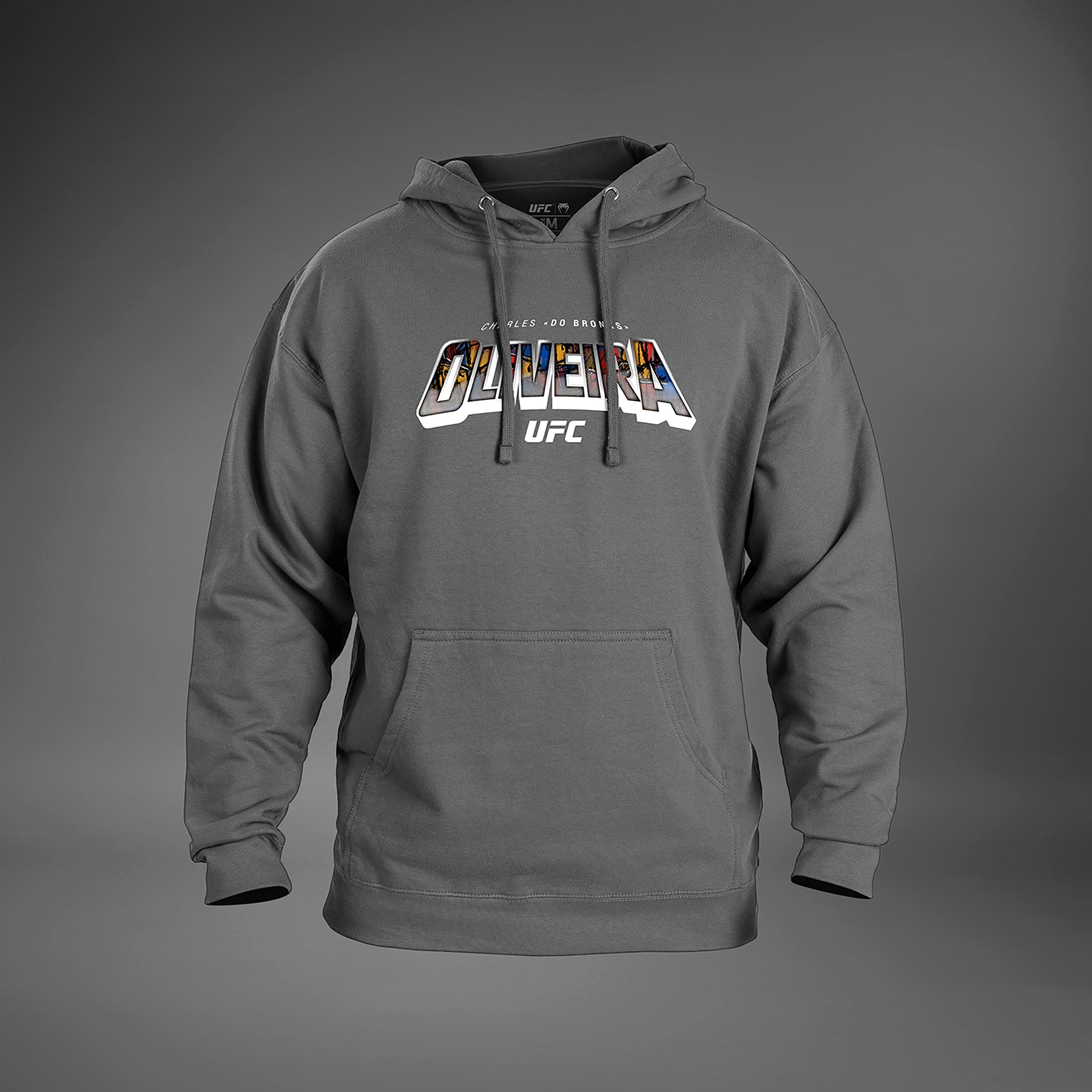 Sweatshirt à capuche pour Hommes UFC Unrivaled by Venum Charles Oliveira - Gris Mélangé - product-type_Sweatshirts