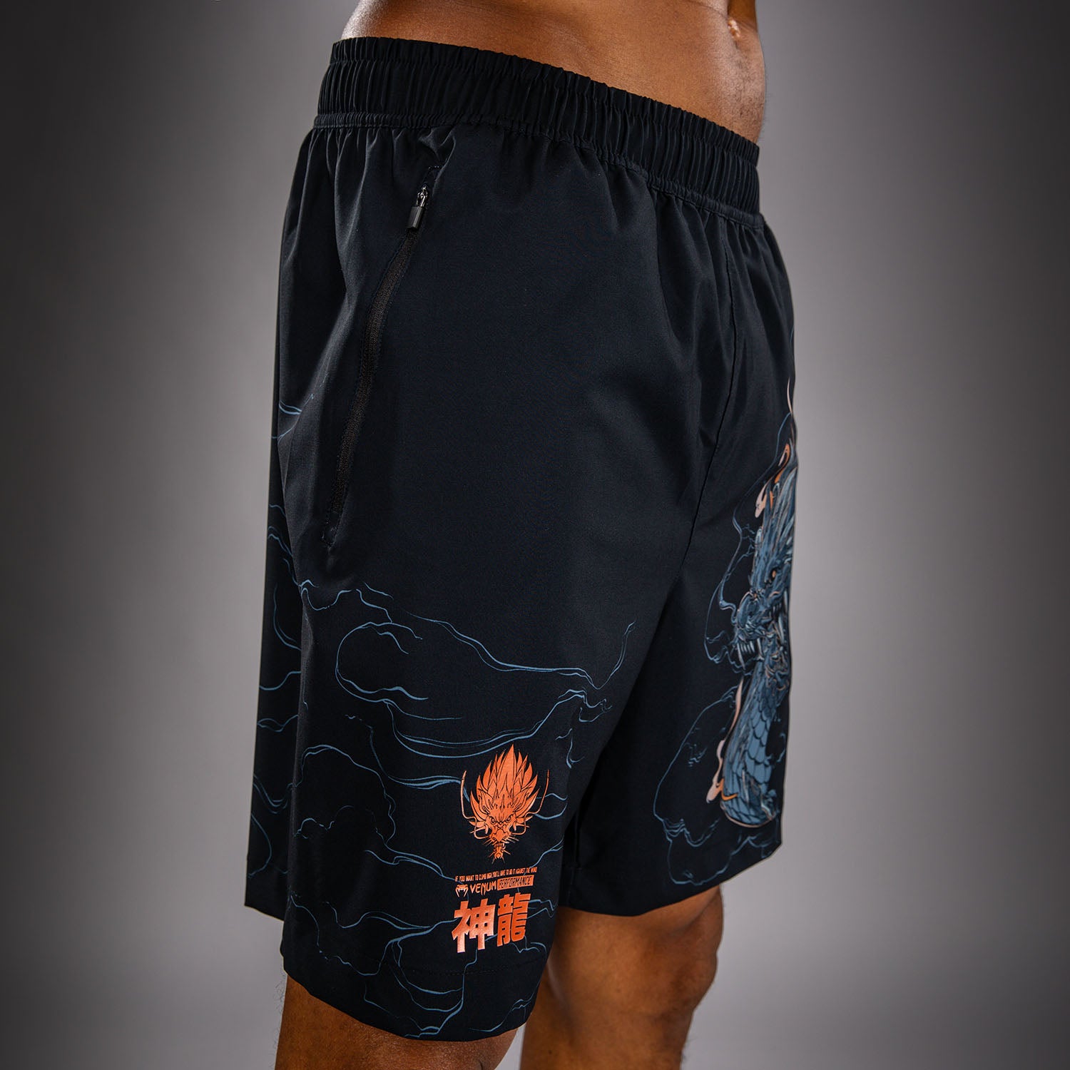 Short d’Entraînement Venum Thunder Dragon – Noir/Gris/Cuivre - product-type_Shorts de training