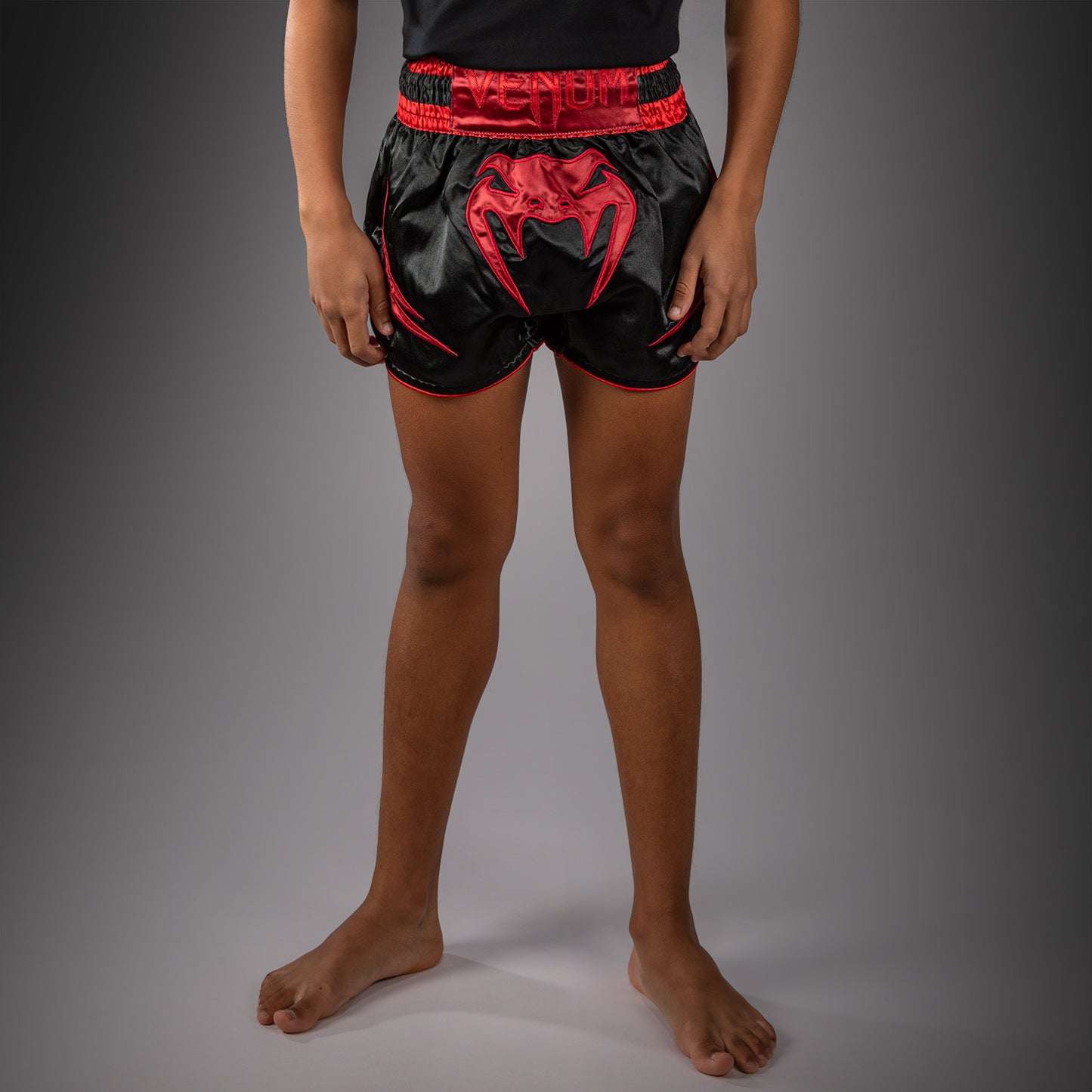 Short de Muay Thaï Pour Enfant Venum Attack - Noir/Rouge