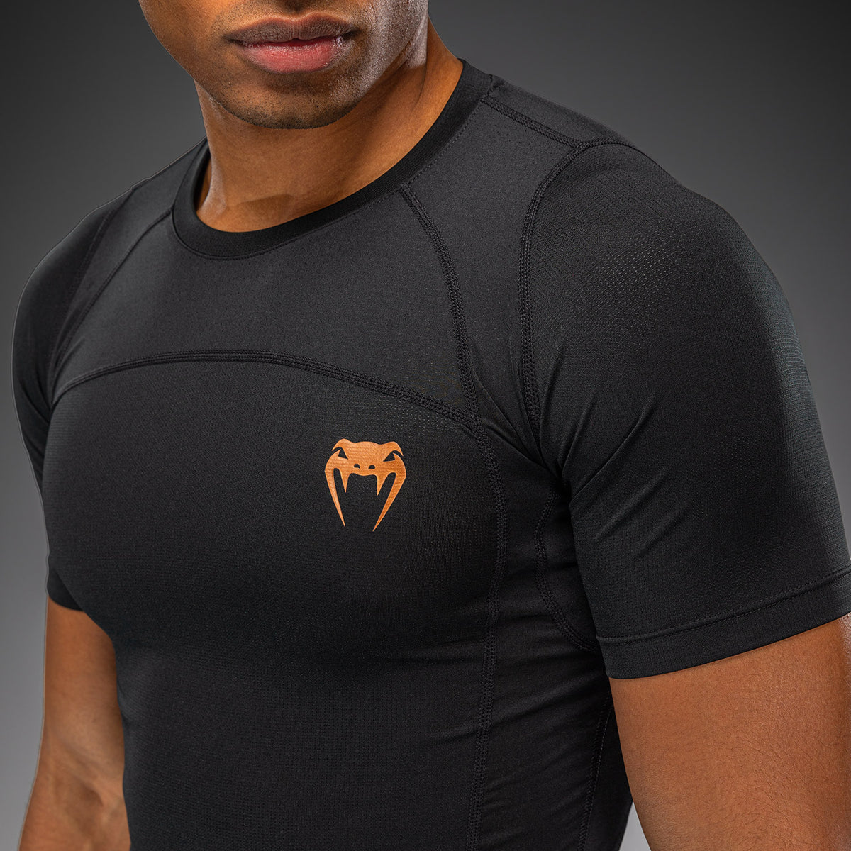 Rashguard manches courtes Venum G-Fit Revolution - Noir/Cuivre
