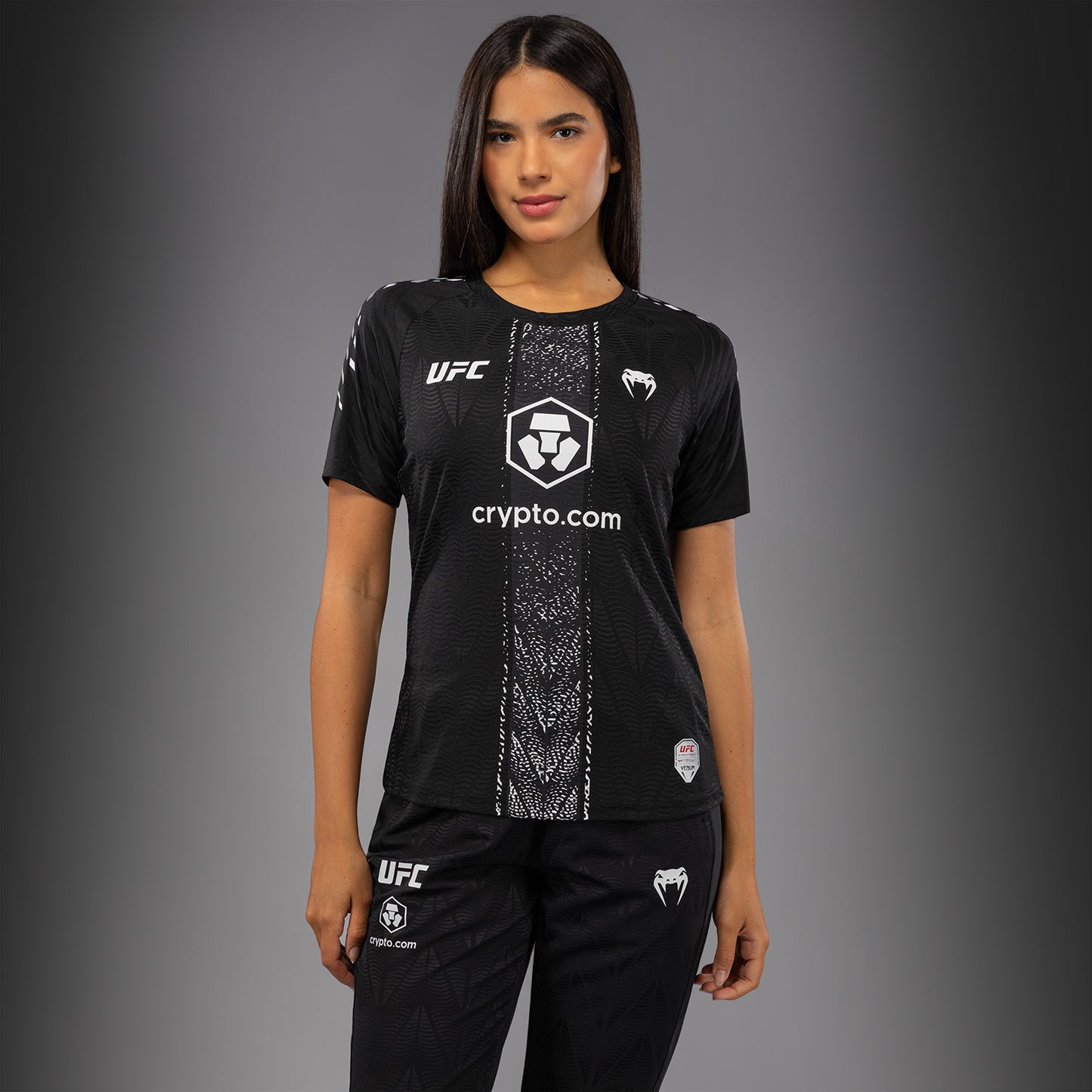 Maillot Officiel Walkout Femme Personnalisé UFC Zenith by Venum Authentic Fight Night - Noir