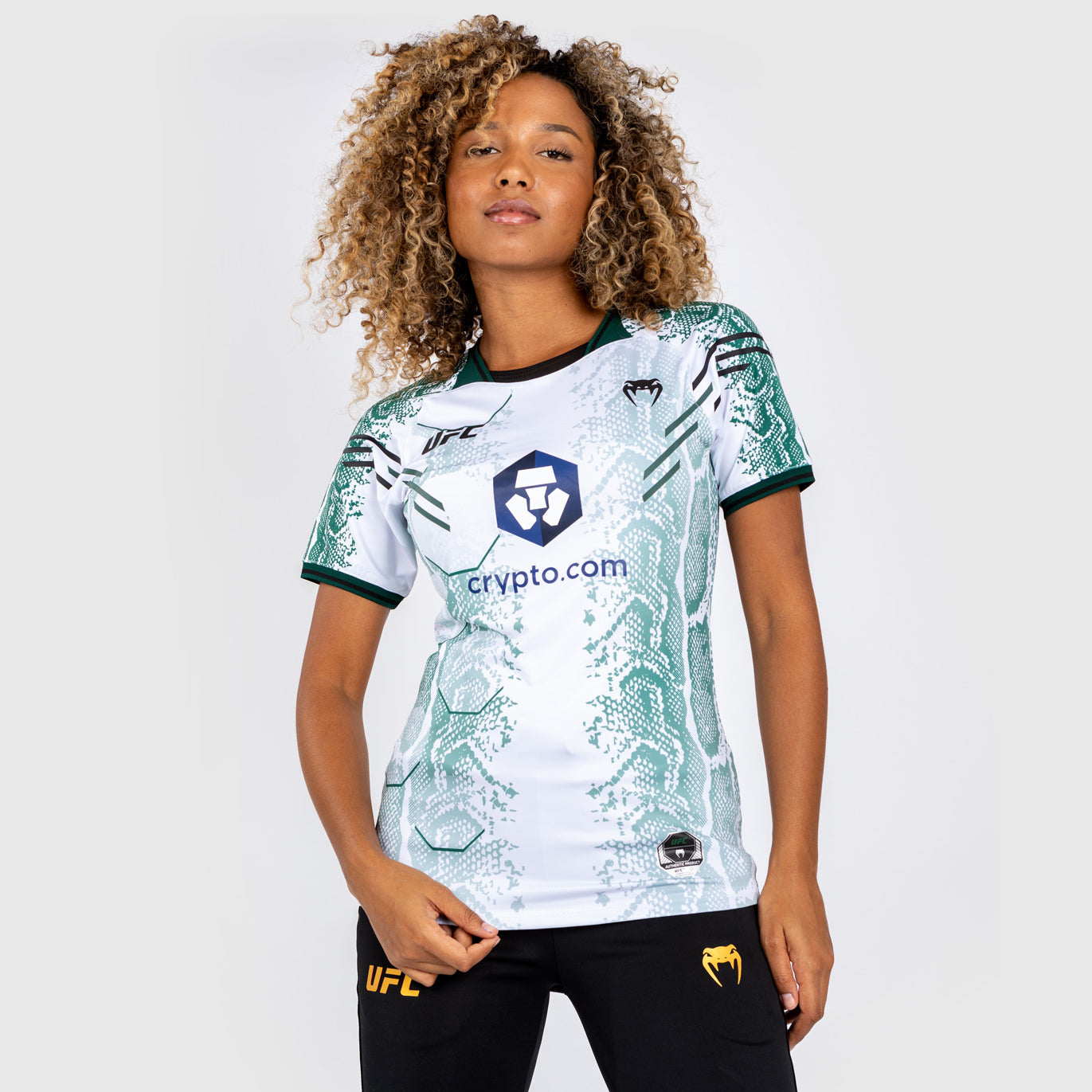 T-shirt Technique pour Femme UFC Adrenaline by Venum Authentic Fight Night - Emerald Edition - Vert/Blanc - product-type_T-Shirts Dry Tech