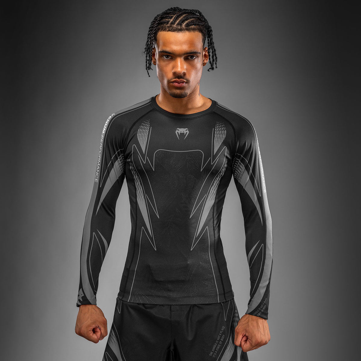 Rashguard à manches longues Venum Amazonia Reborn - Noir/Gris