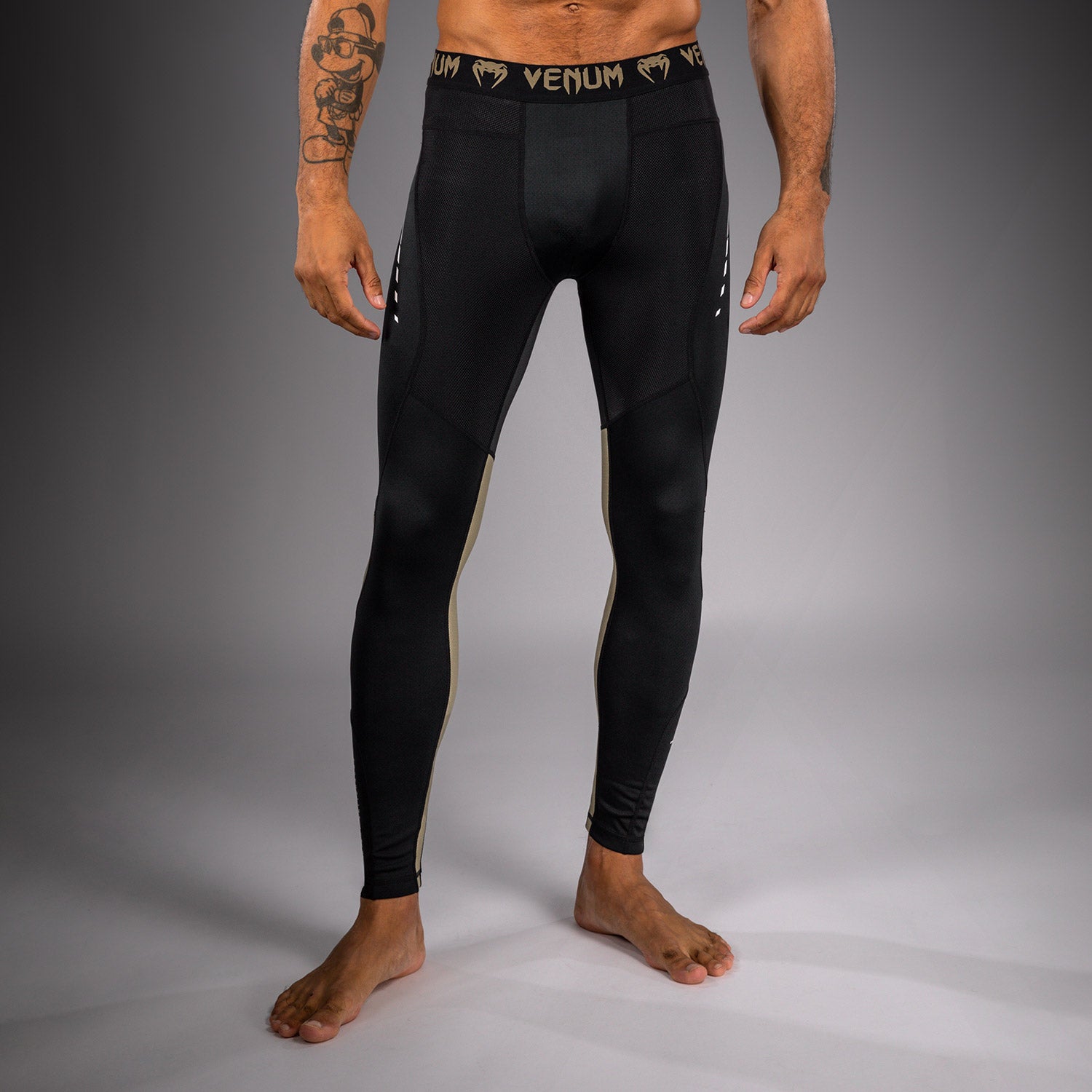 Pantalon de Compression Venum Adrenaline – Noir/Sable - product-type_Pantalons de Compression