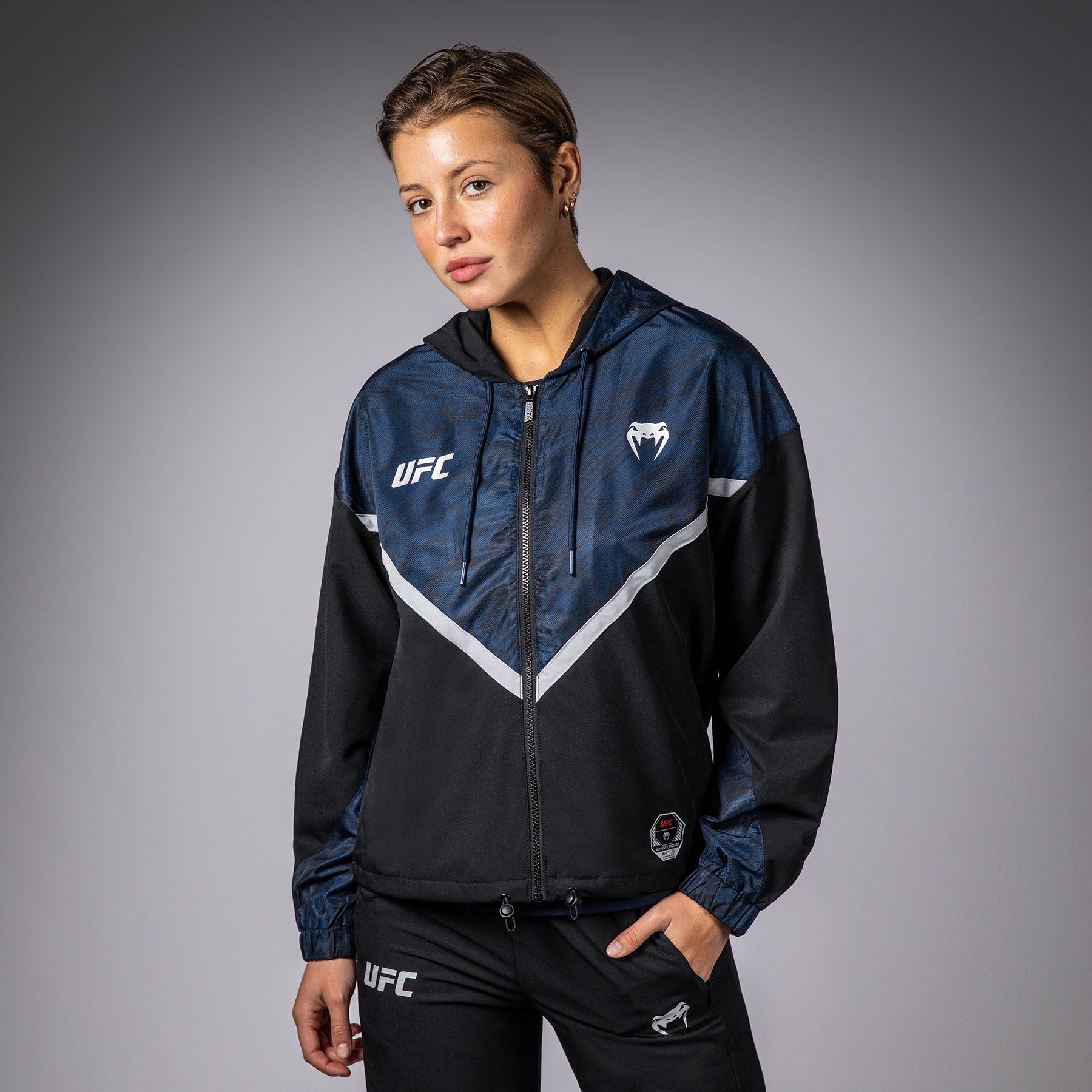 Veste à Capuche Zippé pour Femmes UFC Fusion by Venum Fight Week - Bleu Océanique - product-type_Vestes