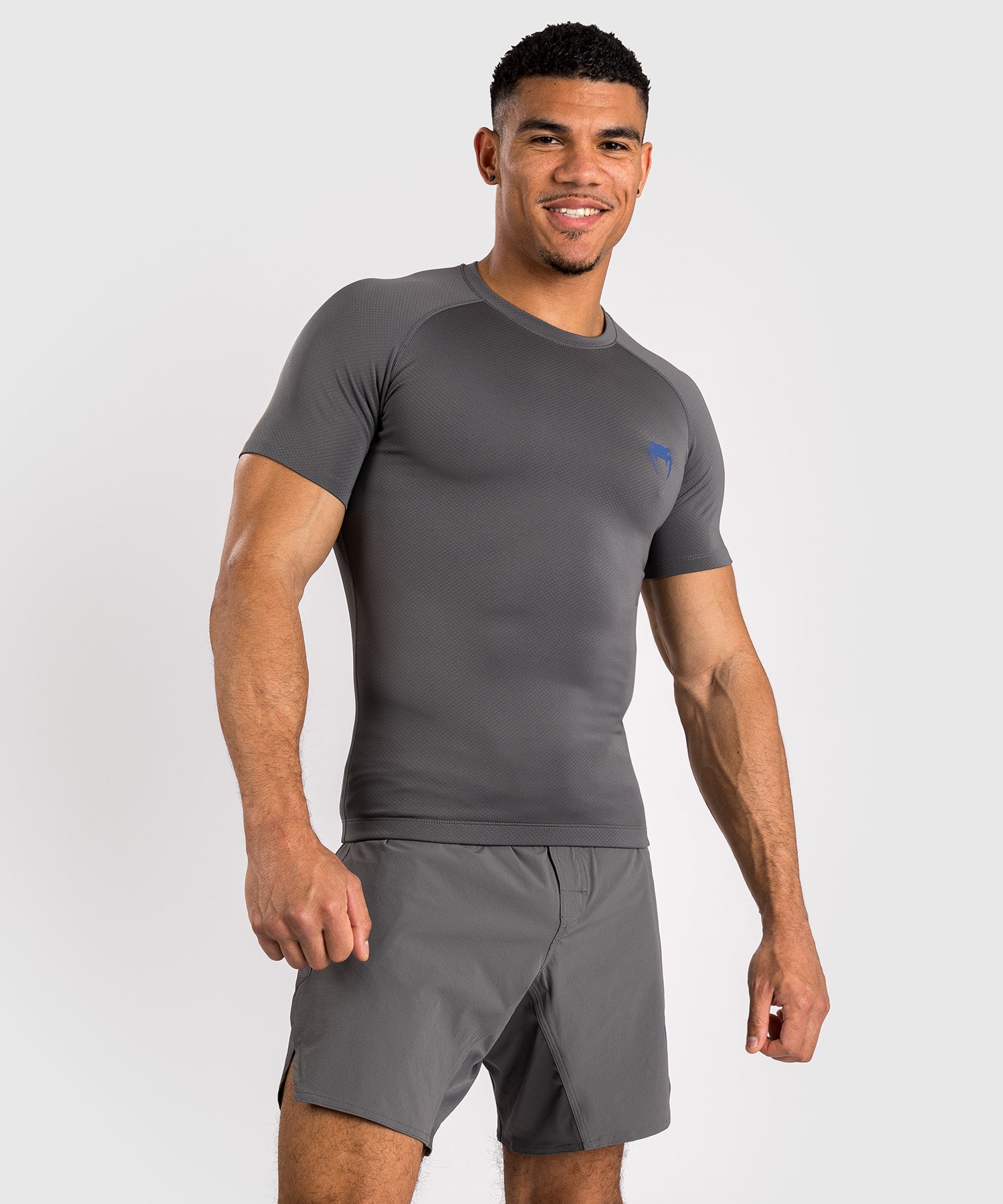 Rashguard à manches courtes pour hommes Venum Contender - Gris - Shorts de compression