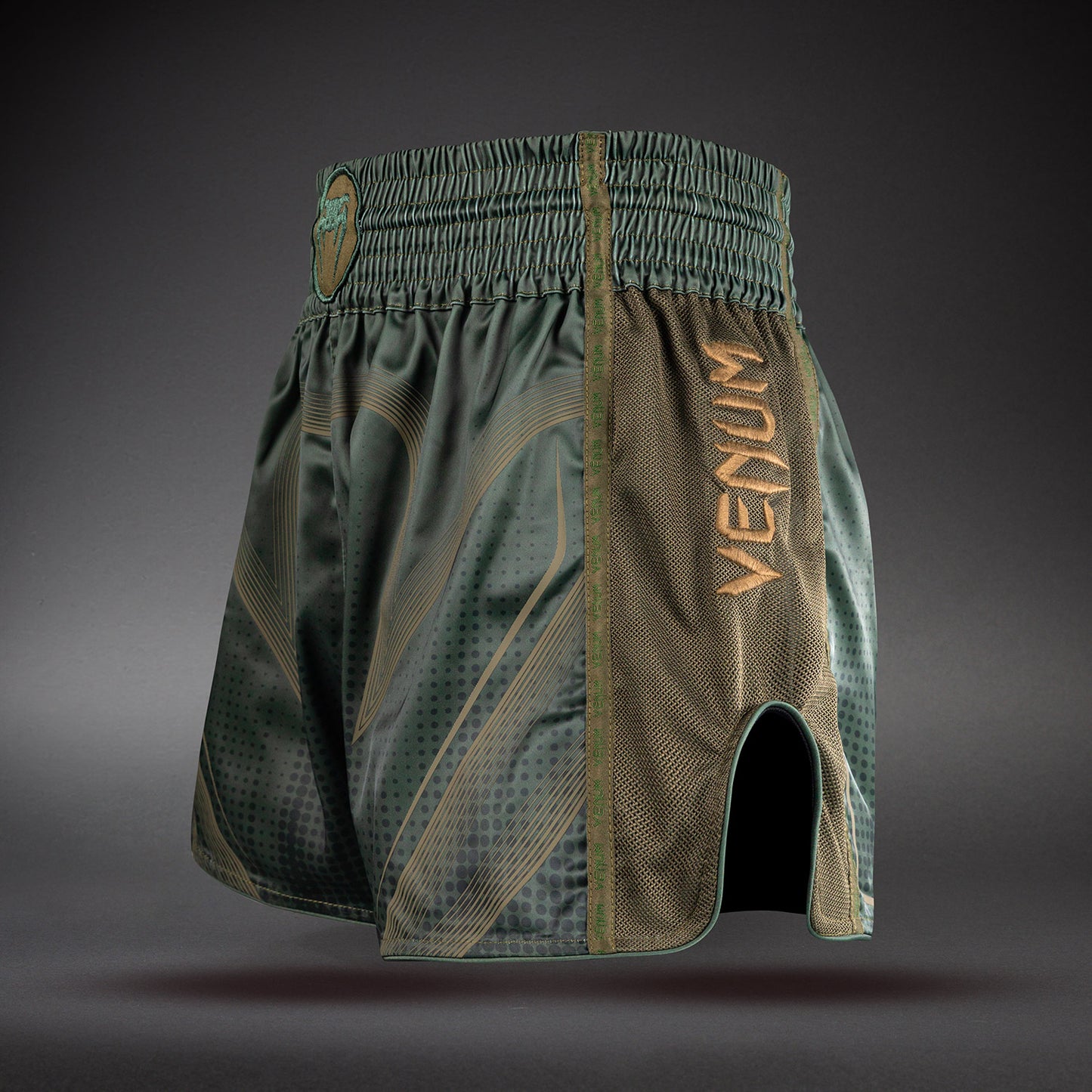 Short de Muay Thaï Venum Stealth – Kaki/Vert Foncé - product-type_Shorts de Muay Thai