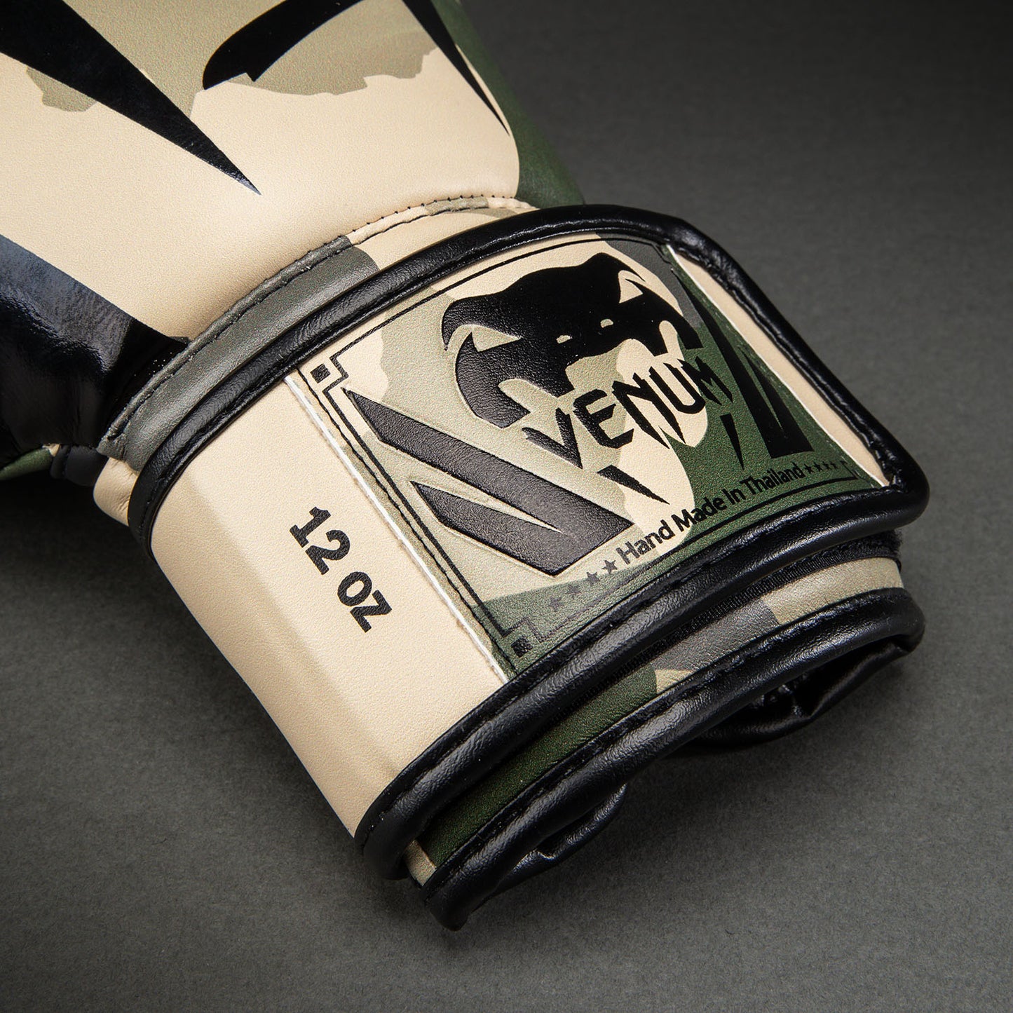 Gants de boxe Venum Elite Camo - Kaki/Blanc Cassé