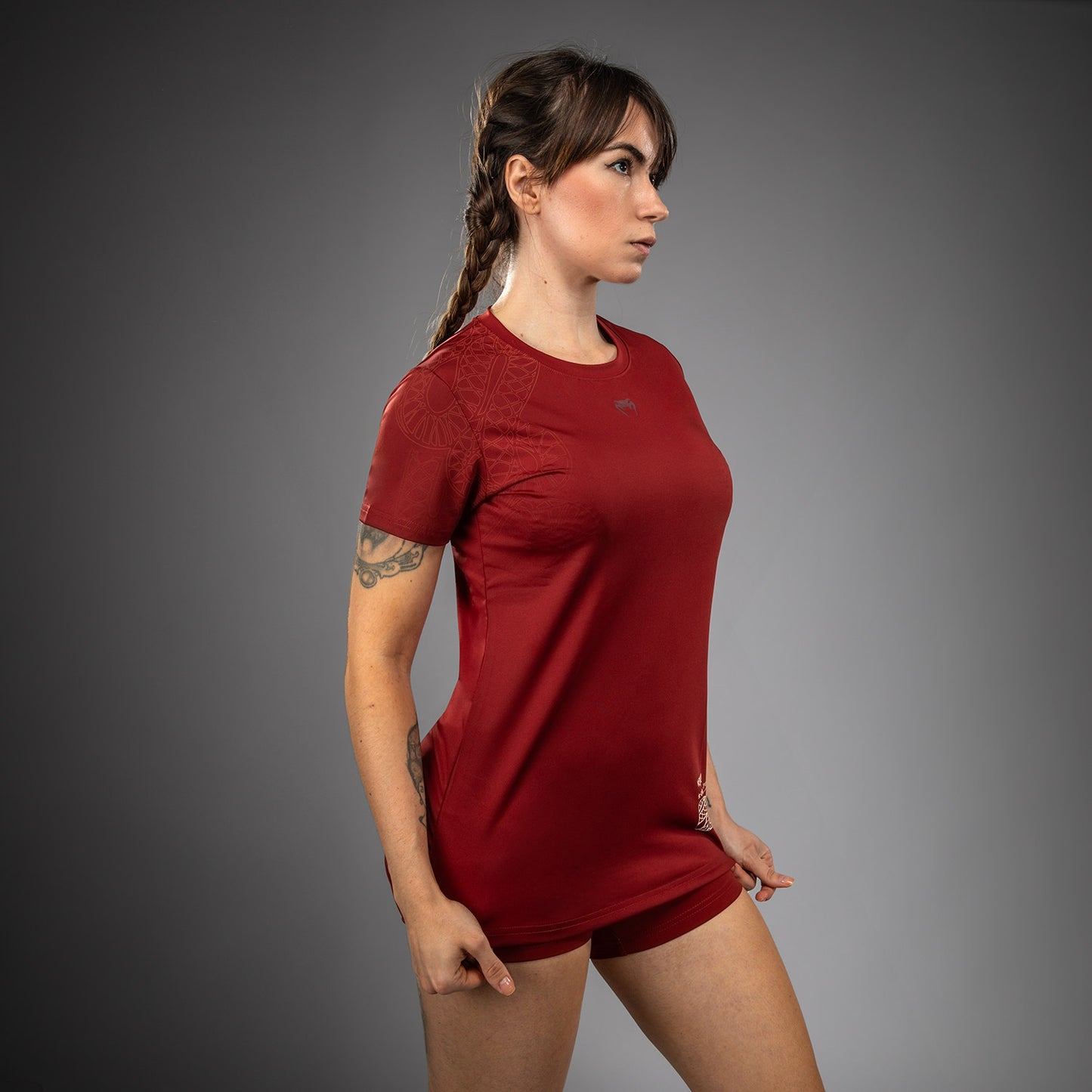 T-shirt Dry-Tech pour Femmes Venum Serpenti – Bordeaux/Ivoire - product-type_T-Shirts Dry Tech
