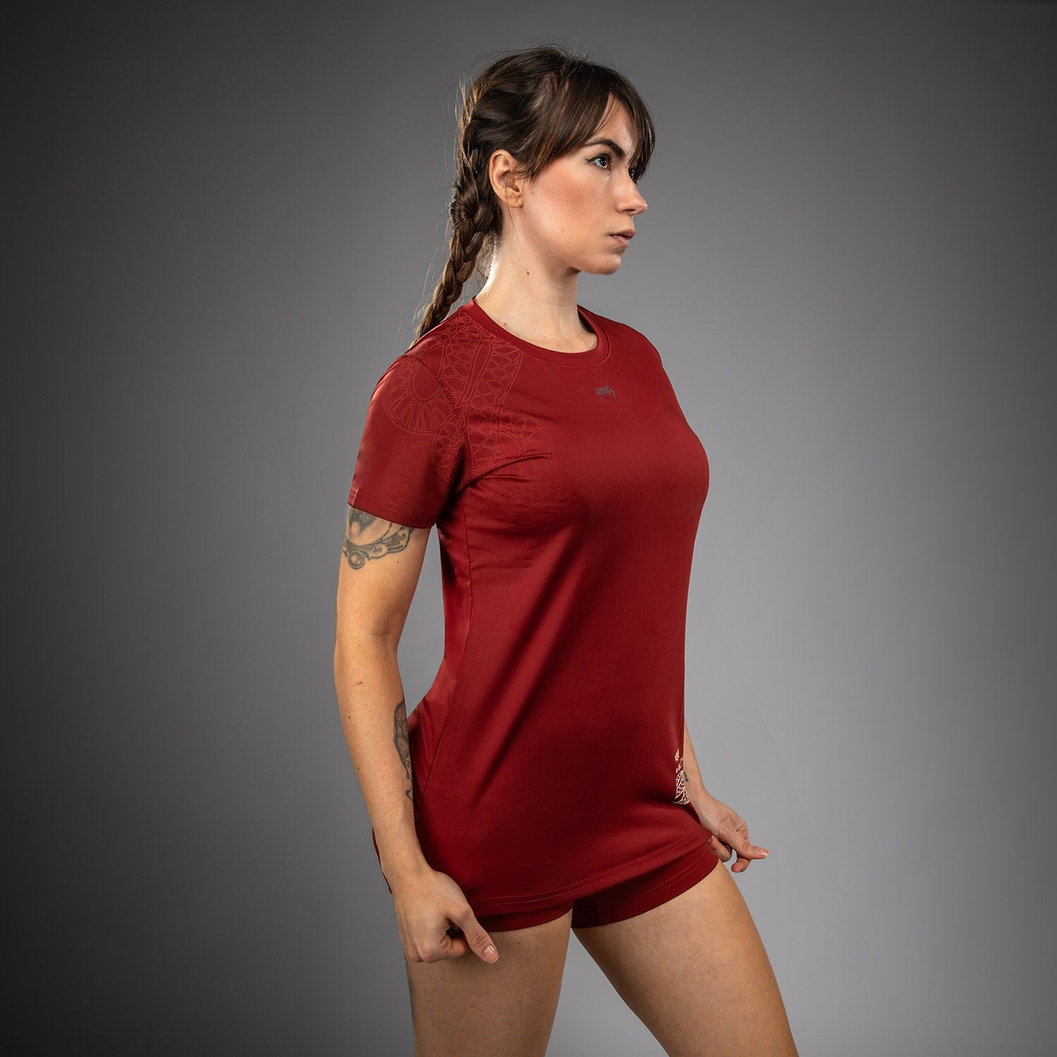 T-shirt Dry-Tech pour Femmes Venum Serpenti – Bordeaux/Ivoire - product-type_T-Shirts Dry Tech