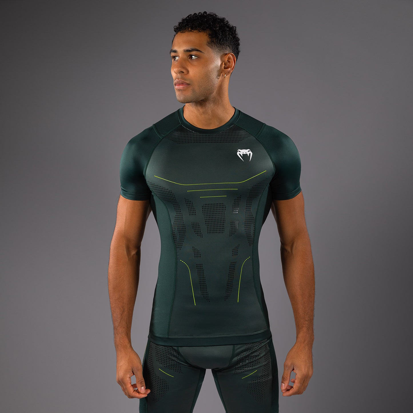 Rashguard Venum Technical 3.0 - Vert Forêt - product-type_T-Shirts de Compression
