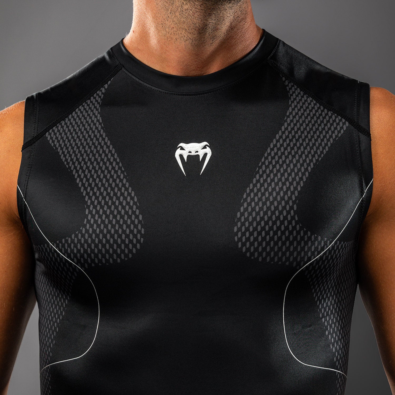 Rashguard Sans Manches Venum Nexus – Noir/Argent - product-type_T-Shirts de Compression