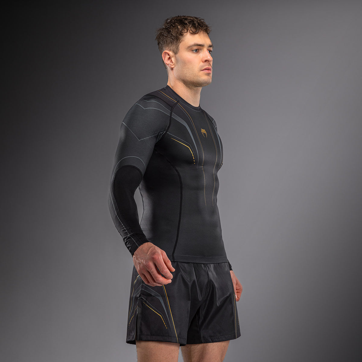 Rashguard à Manches Longues Venum Streamline – Noir/Or - product-type_T-Shirts de Compression