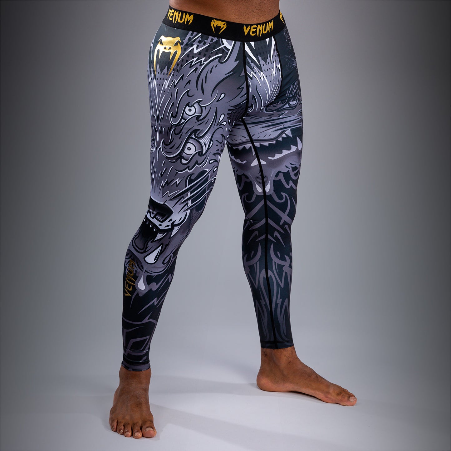 Pantalon de compression Venum Wolf Atak – Noir/Gris - product-type_Pantalons de Compression