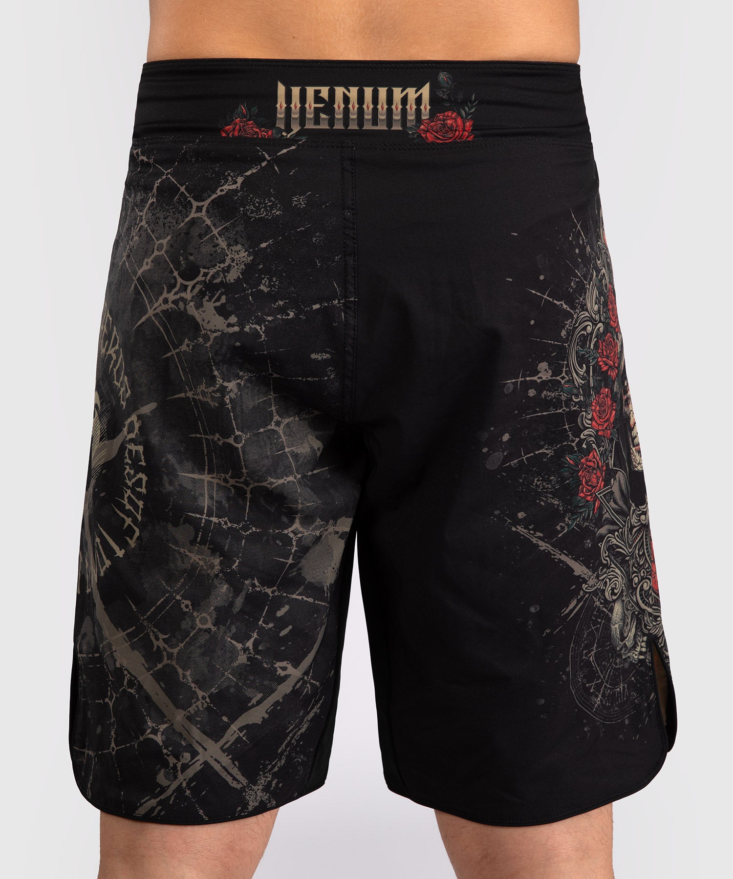 Short de Combat pour Hommes Venum Santa Muerte 5.0 - Noir Profond/Or - product-type_Shorts de MMA