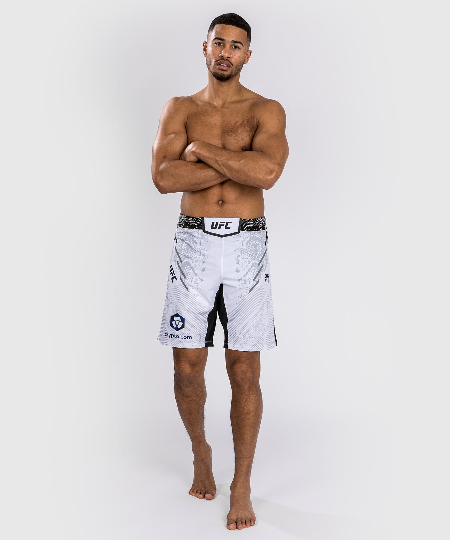 Short de combat personnalisé Coupe longue pour Hommes UFC Adrenaline by Venum Authentic Fight Night – Blanc - Shorts de MMA