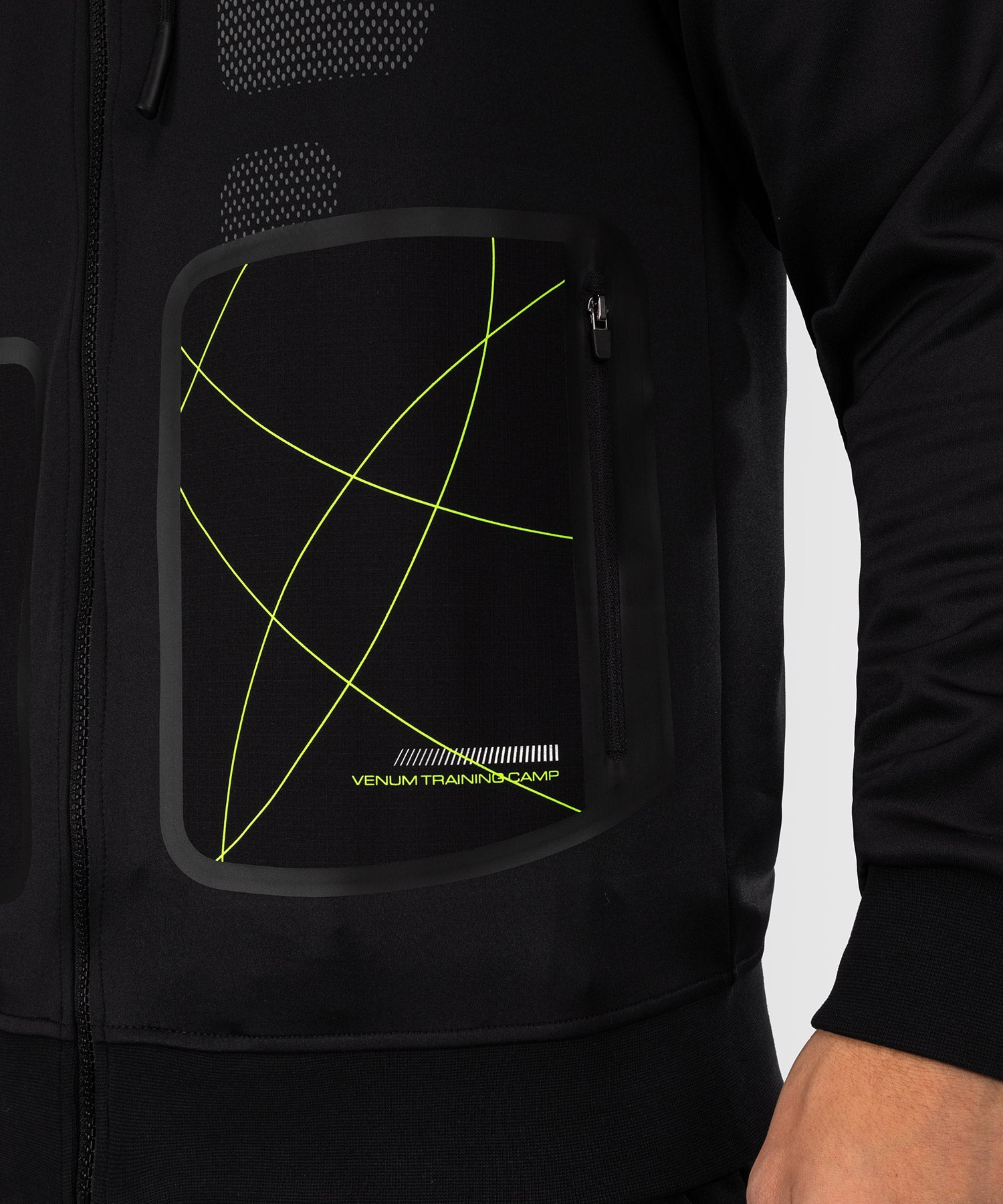 Sweat à capuche zippé Venum Training Camp 4.0 - Noir/Vert Fluo - product-type_Sweatshirts