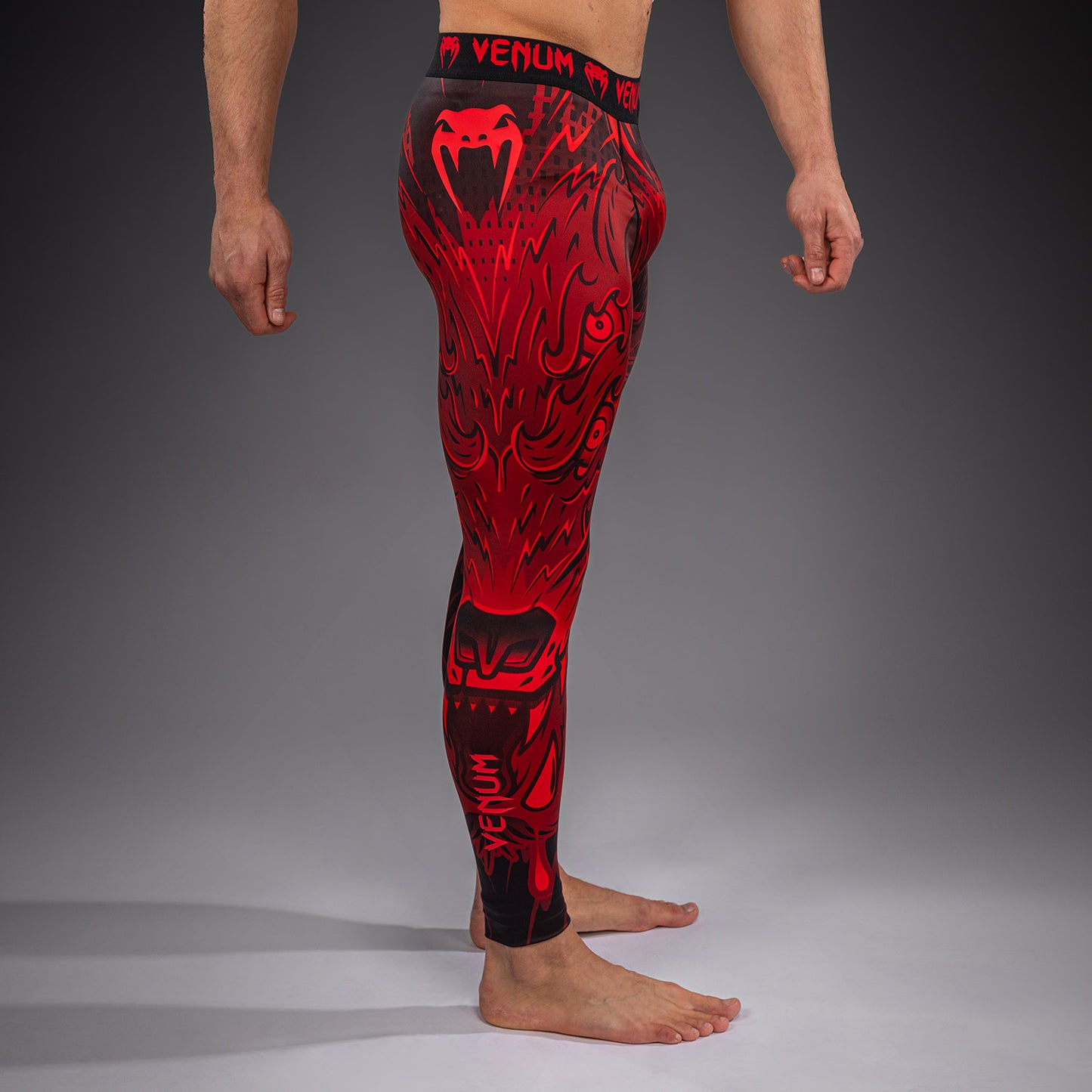 Pantalon de compression Venum Wolf Atak – Noir/Rouge - product-type_Pantalons de Compression