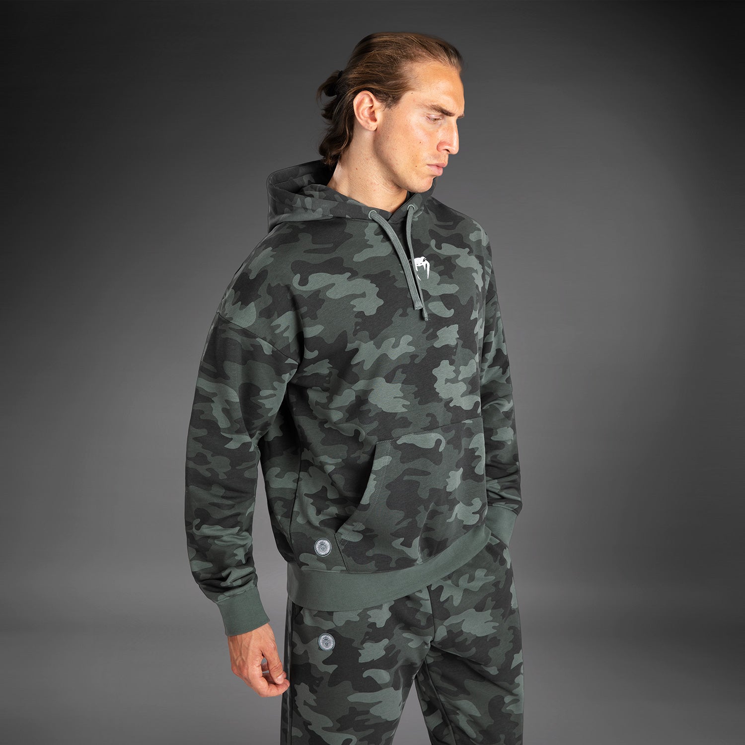 Sweat à capuche zippé pour homme Motif camouflage, gris, L Sweat à capuche zippé pour homme Motif camouflage, gris, L