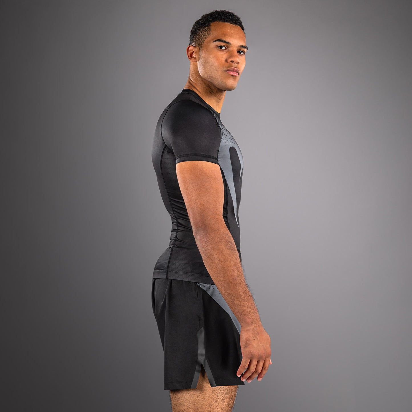 Rashguard Venum No Gi - Noir/Gris Argenté