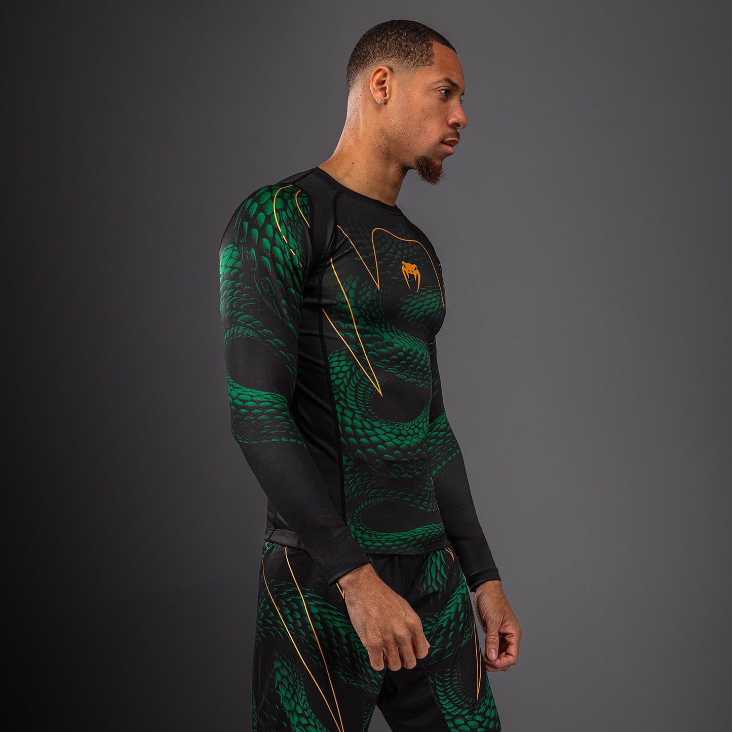 Rashguard à Manches Longues Venum Matupa - Noir/Vert/Or - product-type_T-Shirts de Compression