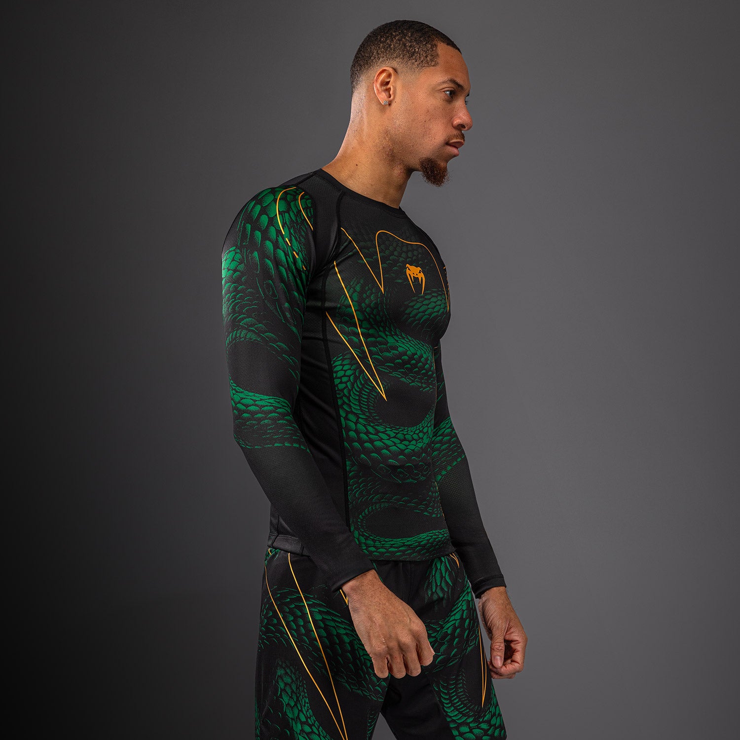 Rashguard à Manches Longues Venum Matupa - Noir/Vert/Or - product-type_T-Shirts de Compression