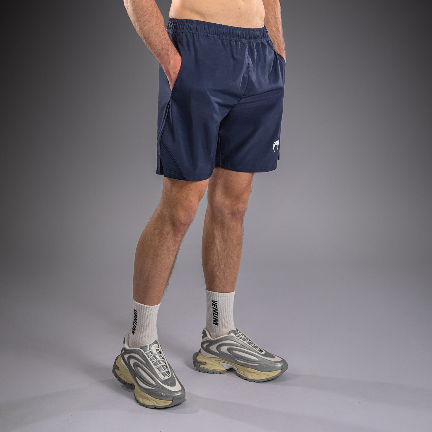 Short d'entraînement Venum Contender - Bleu marine/Blanc