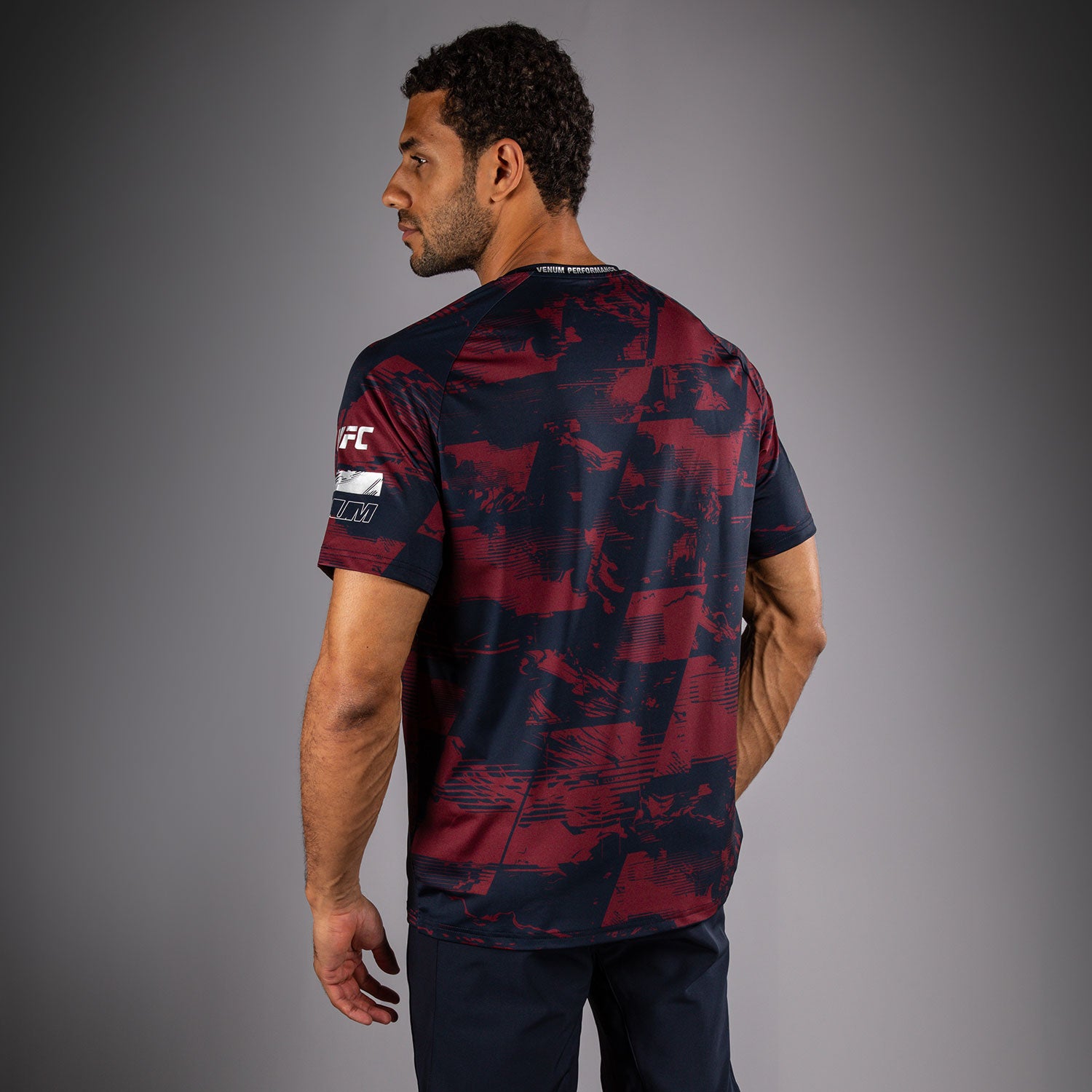 T-shirt manches courtes Performance Homme UFC Zenith by Venum Authentic Fight Week - Bleu marine/Bordeaux/Argent - product-type_T-Shirts Dry Tech