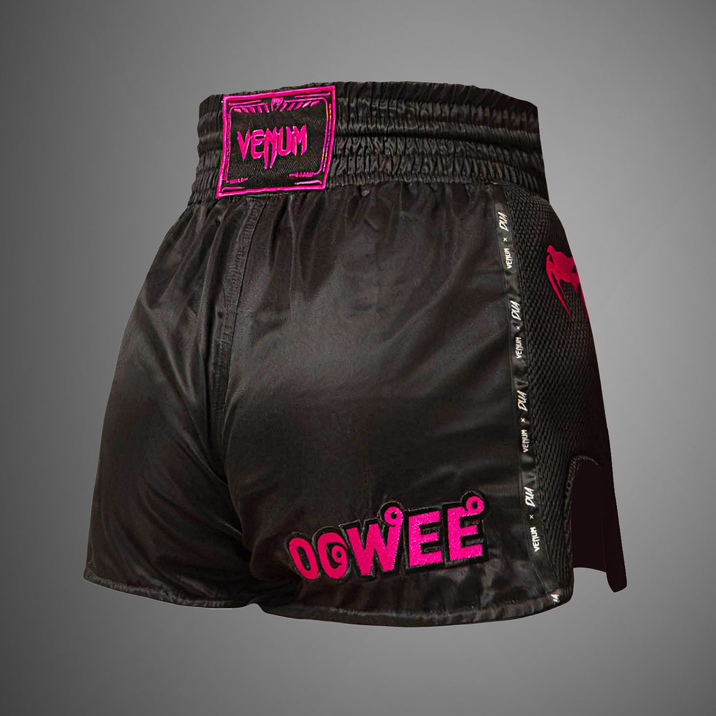 Short de Muay Thai Venum x Dua - Noir/Rose fuchsia