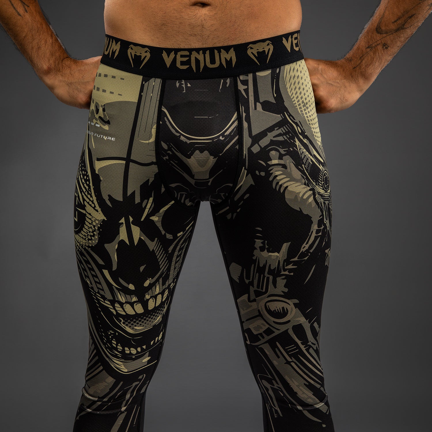 Pantalon de compression Venum Invader - Noir/Sable - product-type_Pantalons de Compression