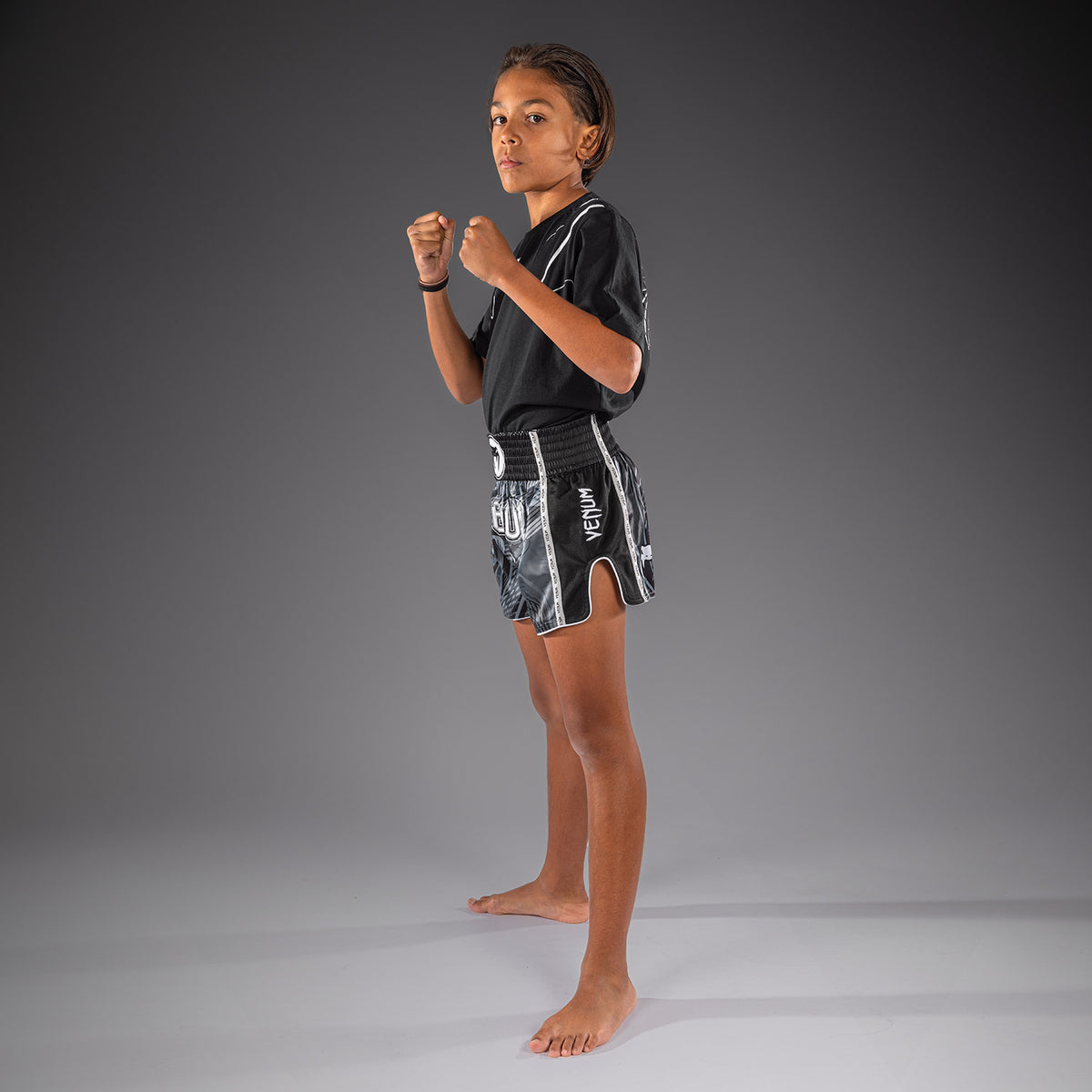 Short de Muay Thai Pour Enfant Venum Crimson Viper 2.0 - Noir/Gris