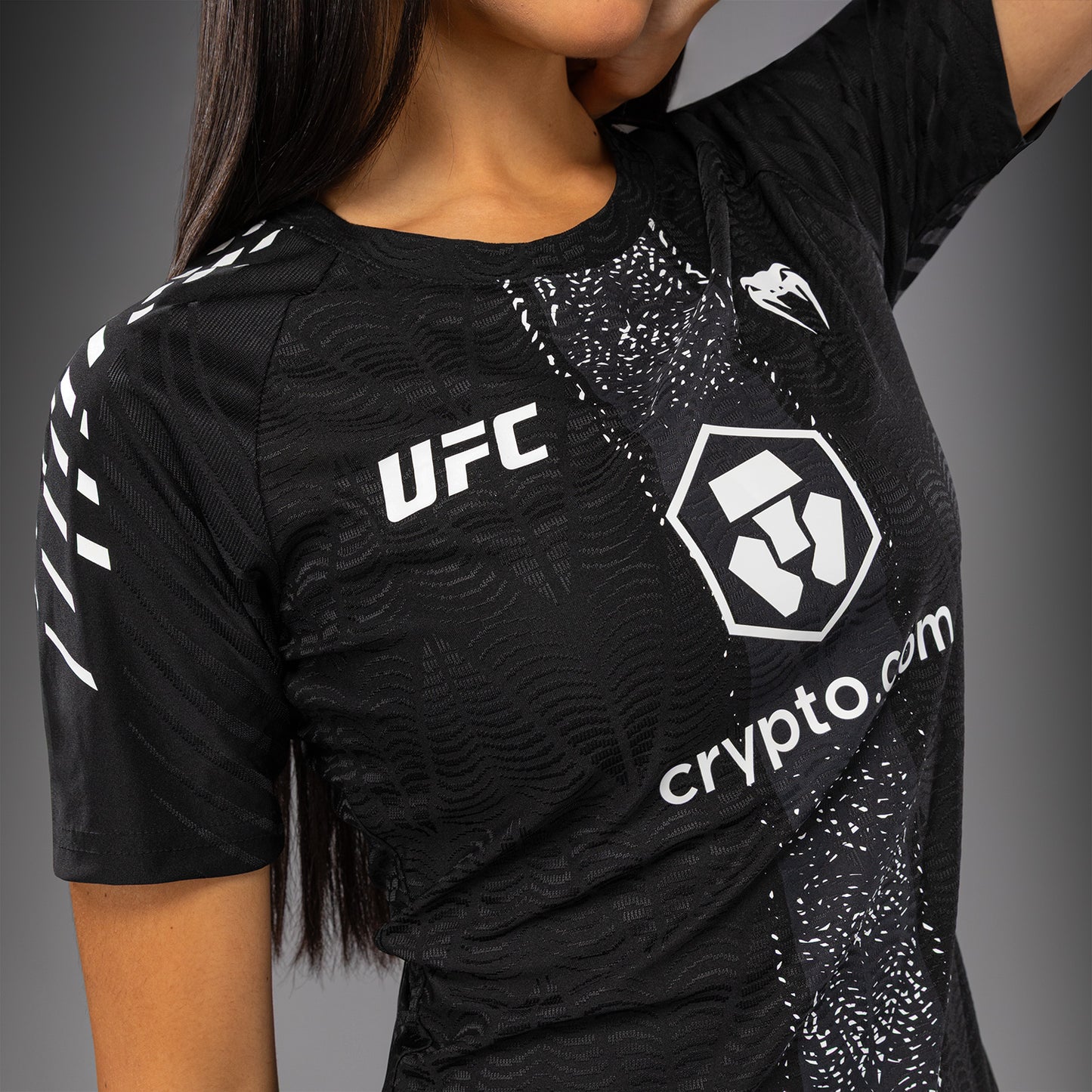 Maillot Officiel Walkout Femme Personnalisé UFC Zenith by Venum Authentic Fight Night - Noir
