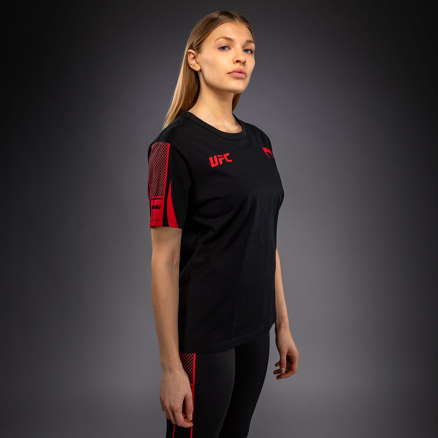 T-shirt à Manches Courtes pour Femme Venum UFC Unity by Venum Authentic Fight Week - Noir