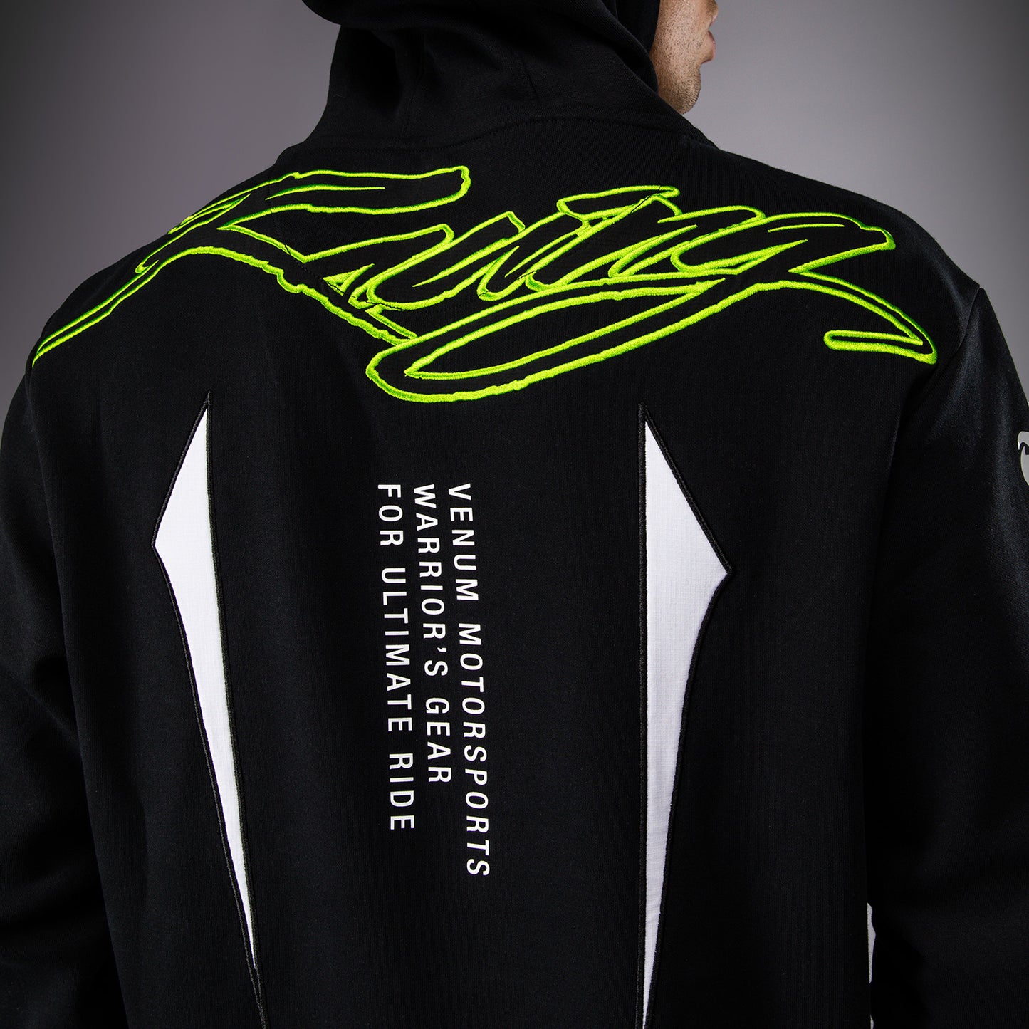 Sweat à capuche pour Hommes Venum x Bud Racing - Noir/Blanc/Citron Vert - product-type_Sweatshirts