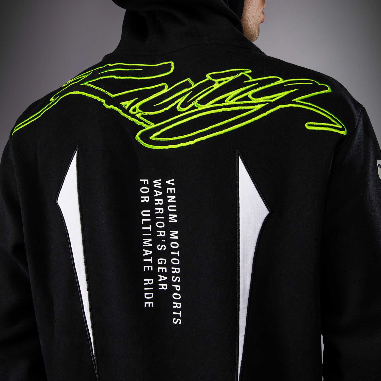 Sweat à capuche pour Hommes Venum x Bud Racing - Noir/Blanc/Citron Vert - product-type_Sweatshirts