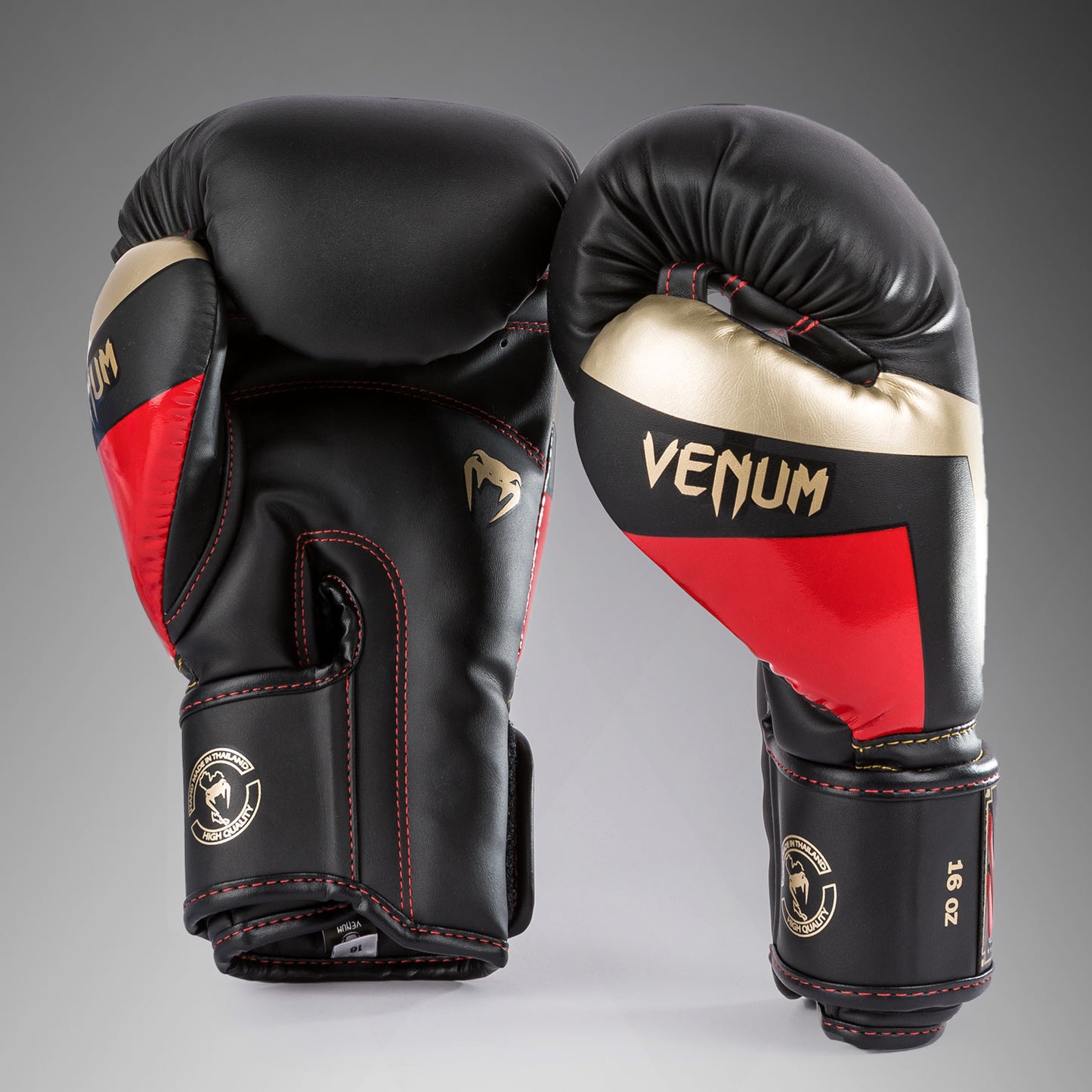 Gants de boxe Venum Elite - Noir/Or/Rouge
