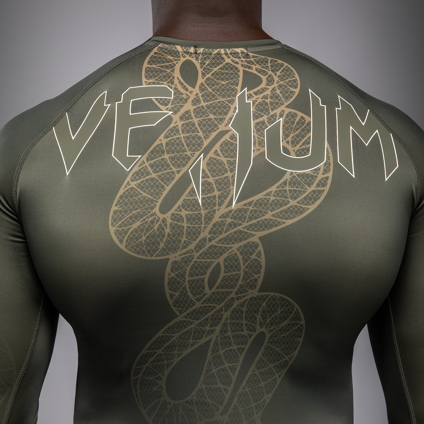Rashguard Manches Longues Venum Serpenti – Kaki/Bronze/Ivoire - product-type_T-Shirts de Compression