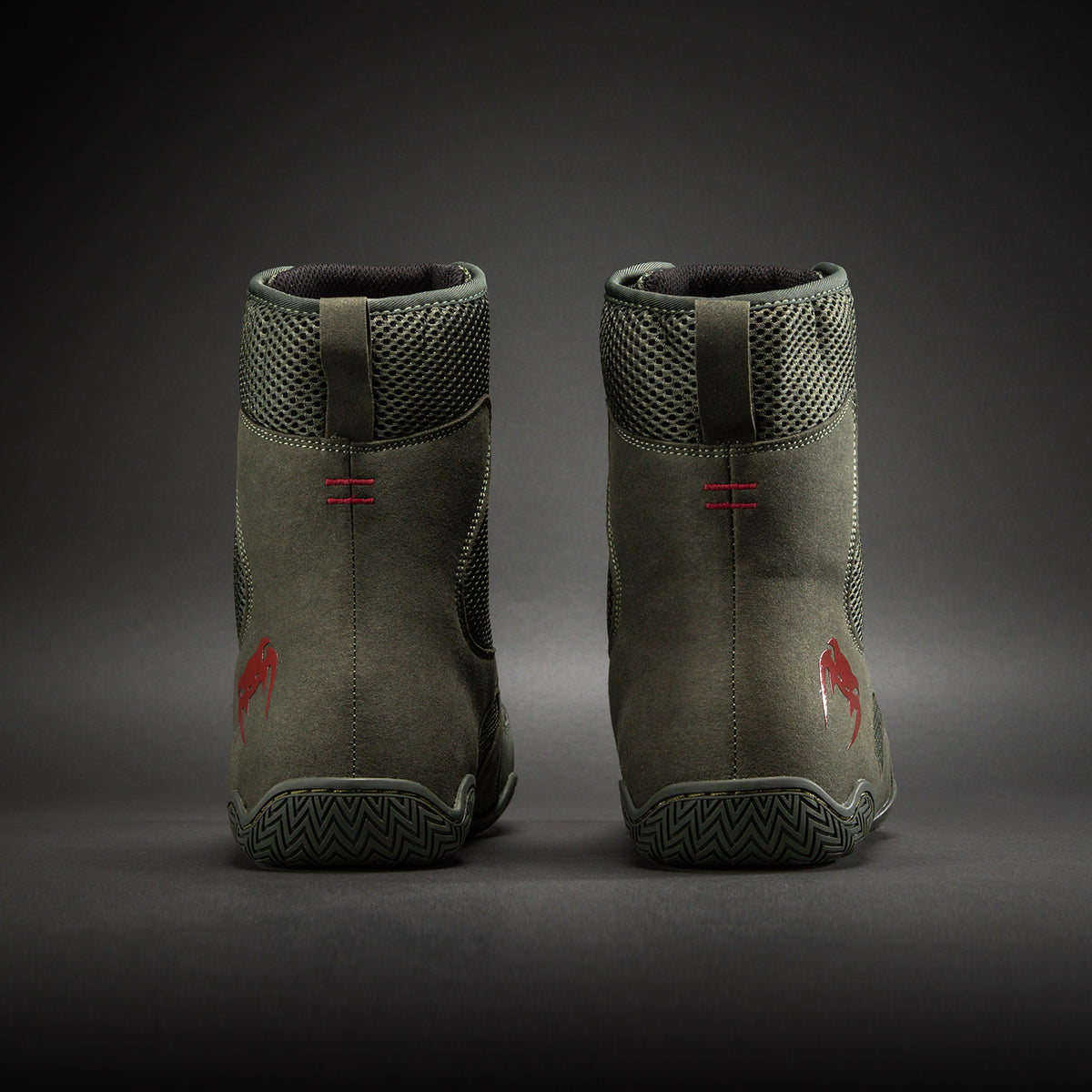 Chaussures de boxe Venum Contender - Kaki/Rouge